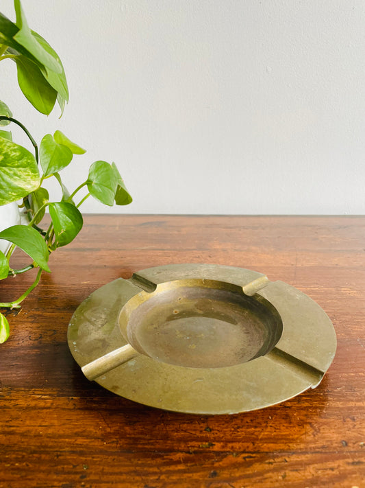 Large Solid Brass Ashtray Catchall Dish # 1 - Also Great for Incense, Sage, Palo Santo, Etc.!
