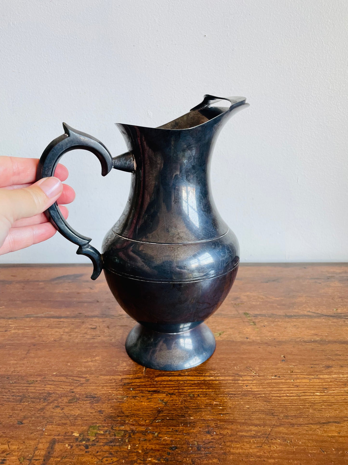 Vintage Silver-Plated Pitcher Carafe Jug or Vase