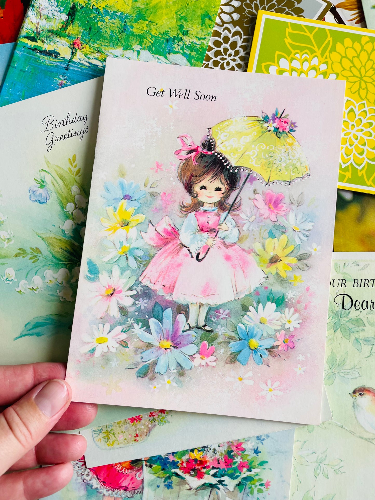 Vintage Box of Unused Assorted Greeting Cards for All Occasions - Set of 34 with Envelopes