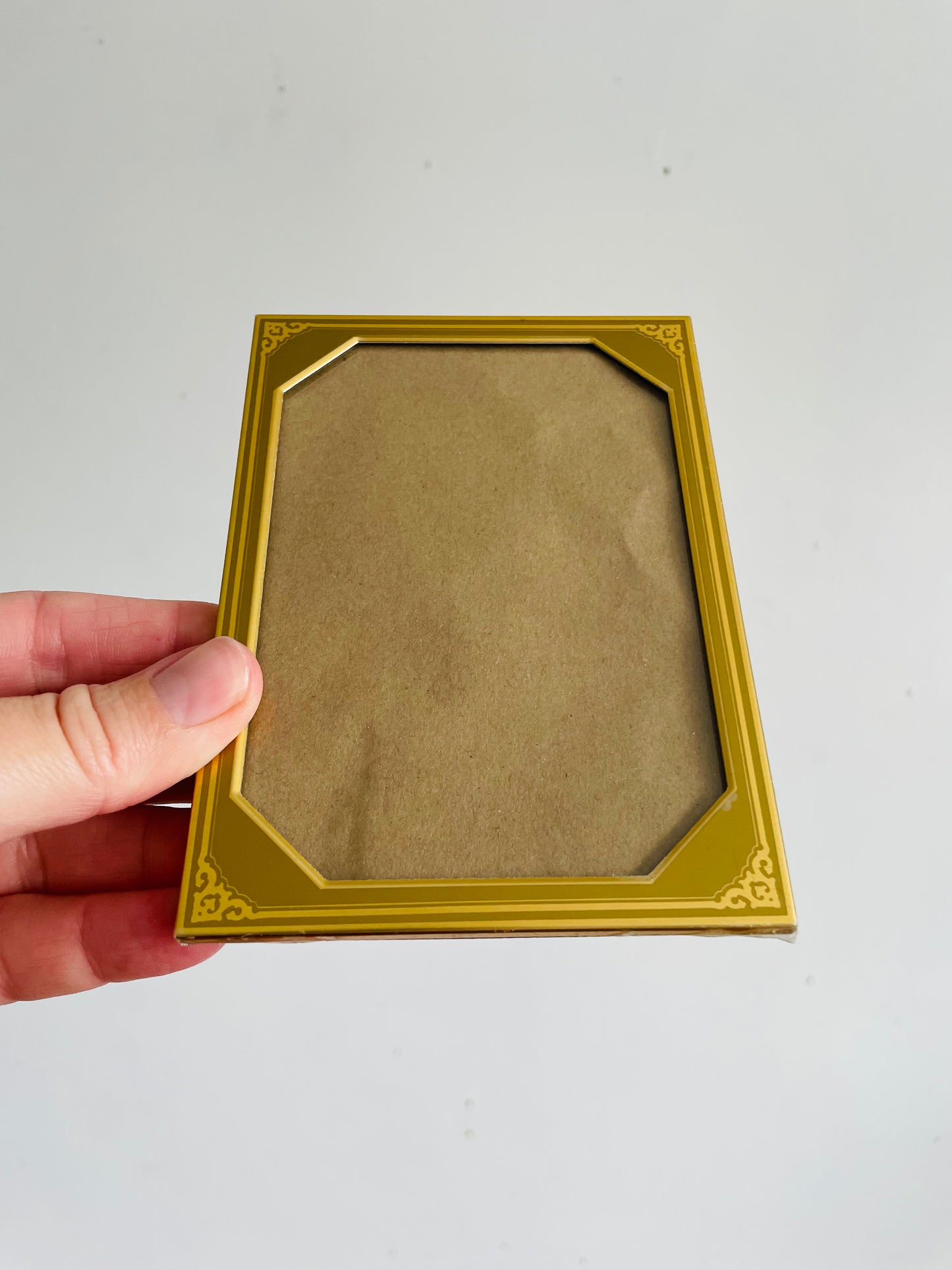 Vintage Collection of Brass & Gold Metal Picture Frames with Easel Backings - Set of 4