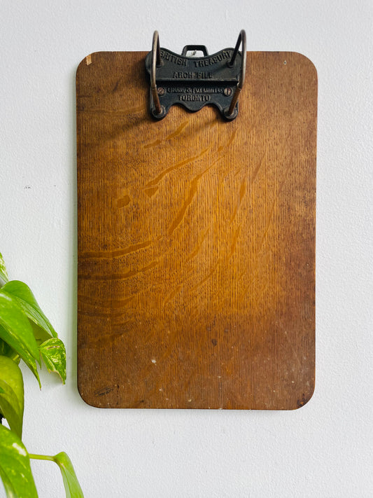 Wood & Metal British Treasury Arch File Clipboard - Grand & Toy Limited Toronto