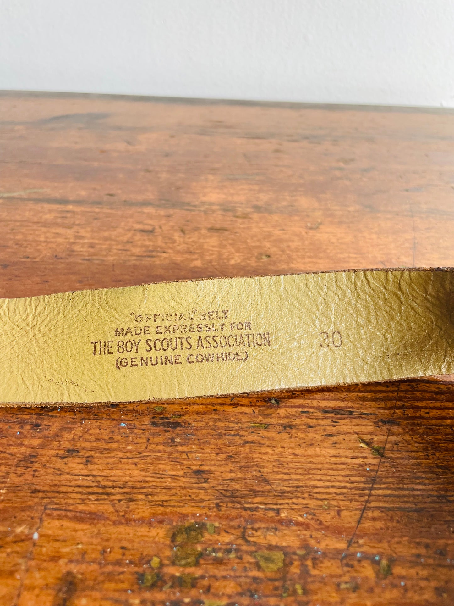 Official Belt Made Expressly for The Boy Scouts Association - Genuine Cowhide - Size 30 - Boy Scouts of Canada