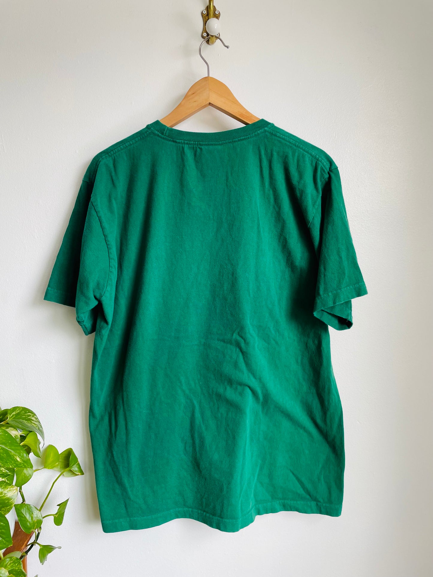 Tommy Hilfiger 100% Cotton Green T-Shirt - Size Men's Large - Made in Mexico (Made in 2000)