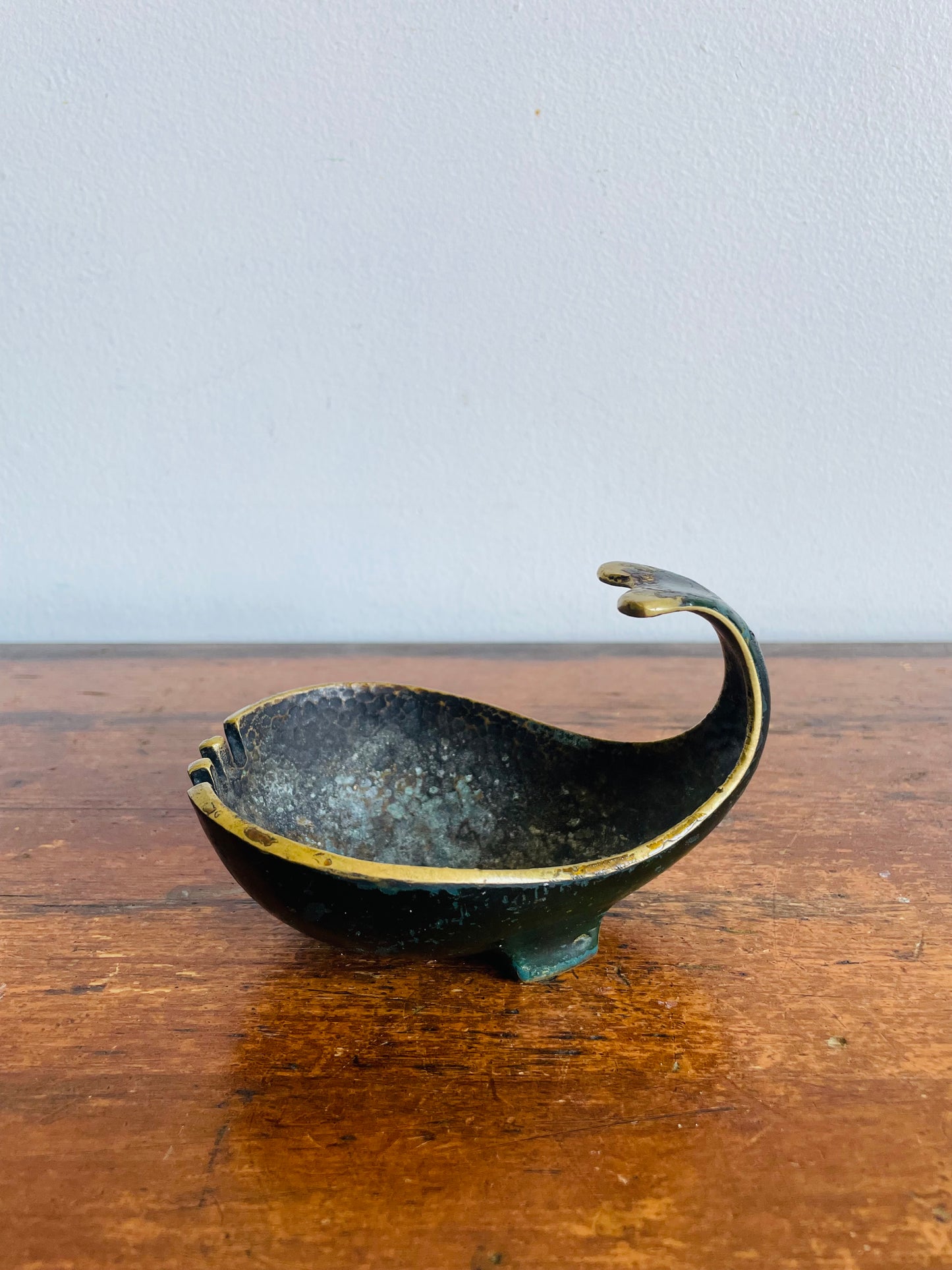 Vintage Bronze Mid-Century Pal-Bell Whale Ashtray Designed by Maurice Ascalon - Incense, Trinkets, Decor, Etc.!