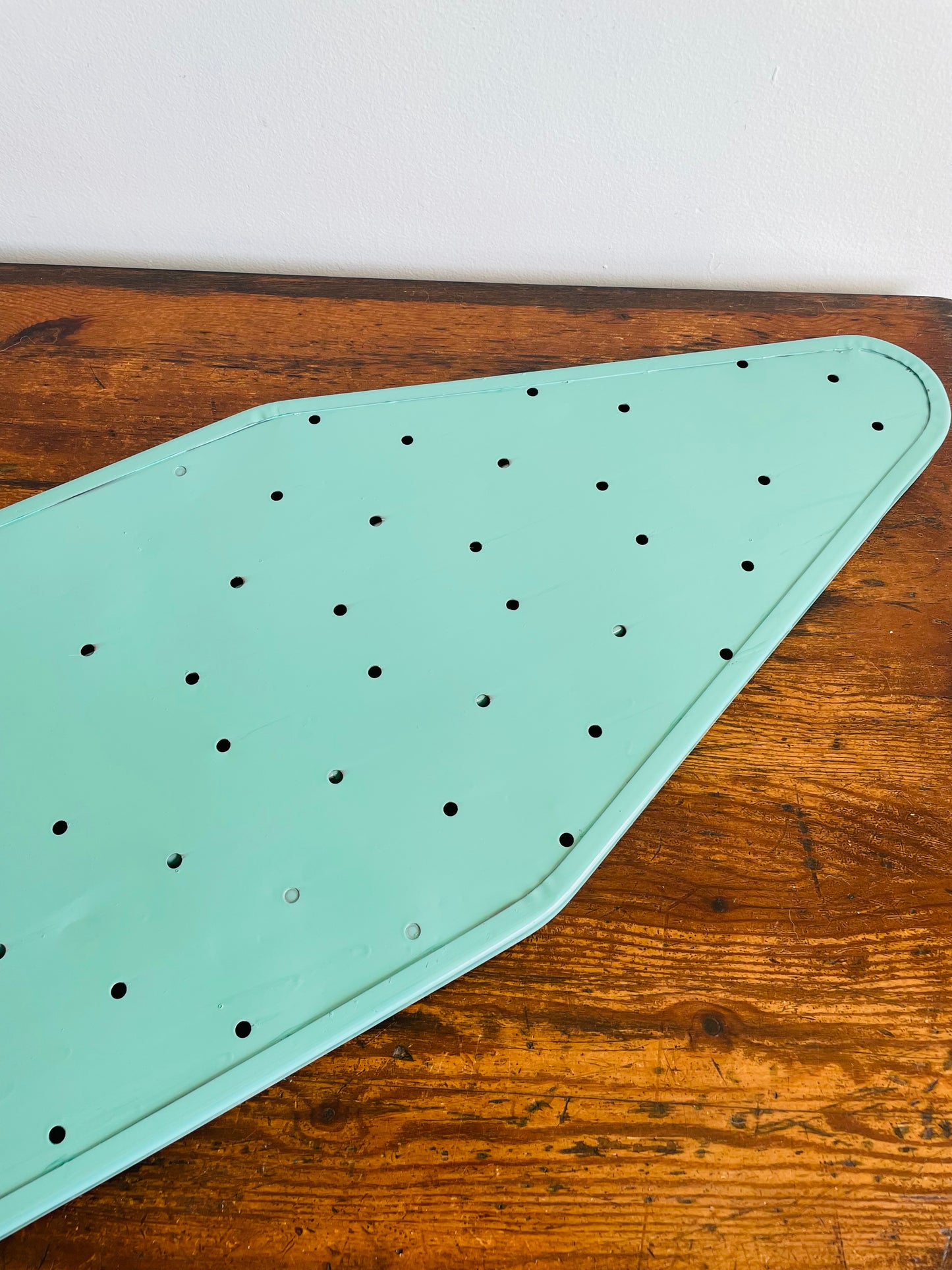 Portable Tabletop Turquoise Enamelled Metal Ironing Board #1 - Meyer-Bilt Products Made in Chicago USA