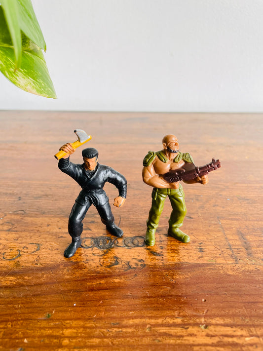 1986 Mattel GUTS! Action Figures - Jungle Fighters Squad & Aikido Squad - Set of 2