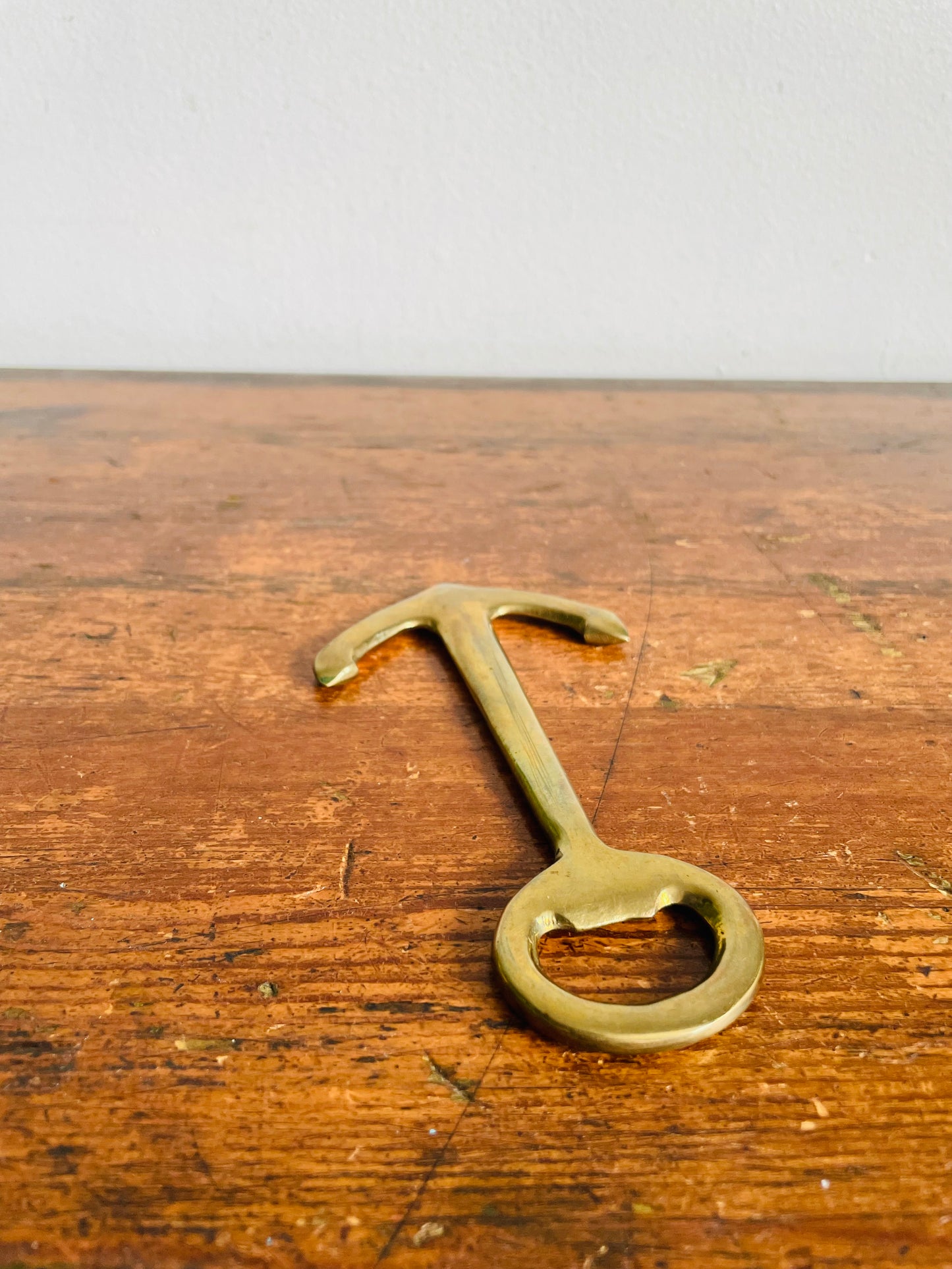 Vintage Solid Brass Nautical Ship Anchor Bottle Opener