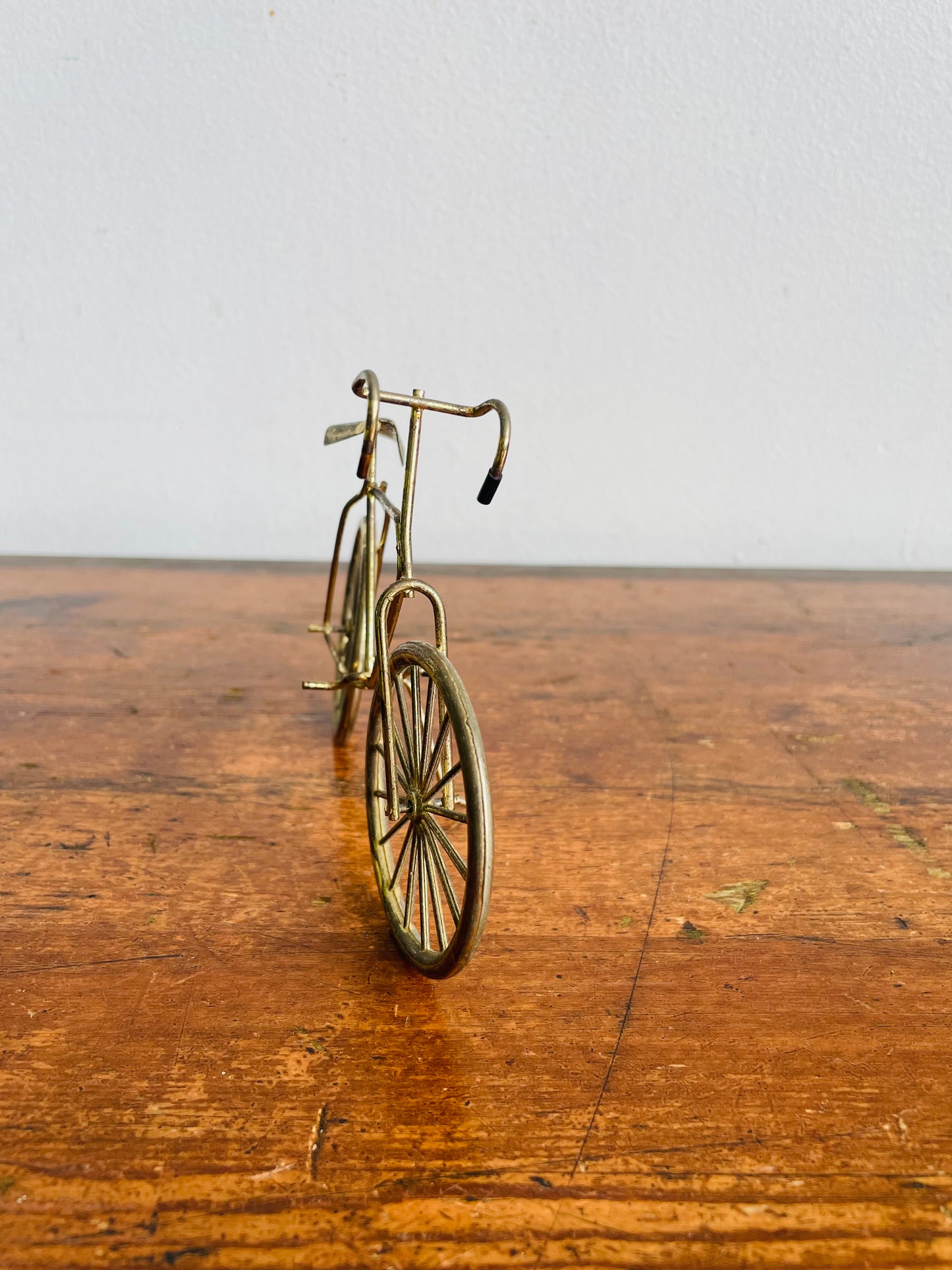 Vintage Mini Brass Bicycle with Kickstand - Perfect Gift for a Bike Rider!
