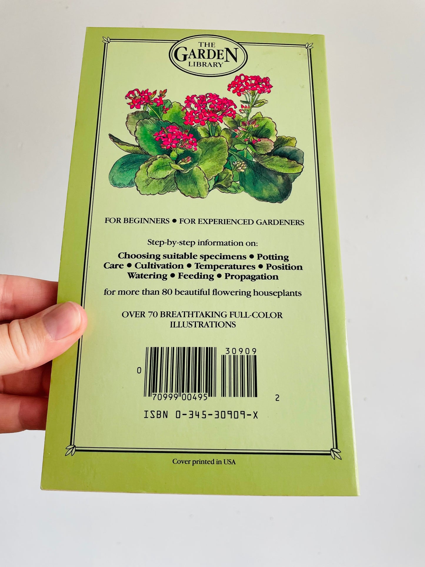 Vintage The Garden Library Flowering House Plants Book by Kenneth A. Beckett with Illustrations (1984)