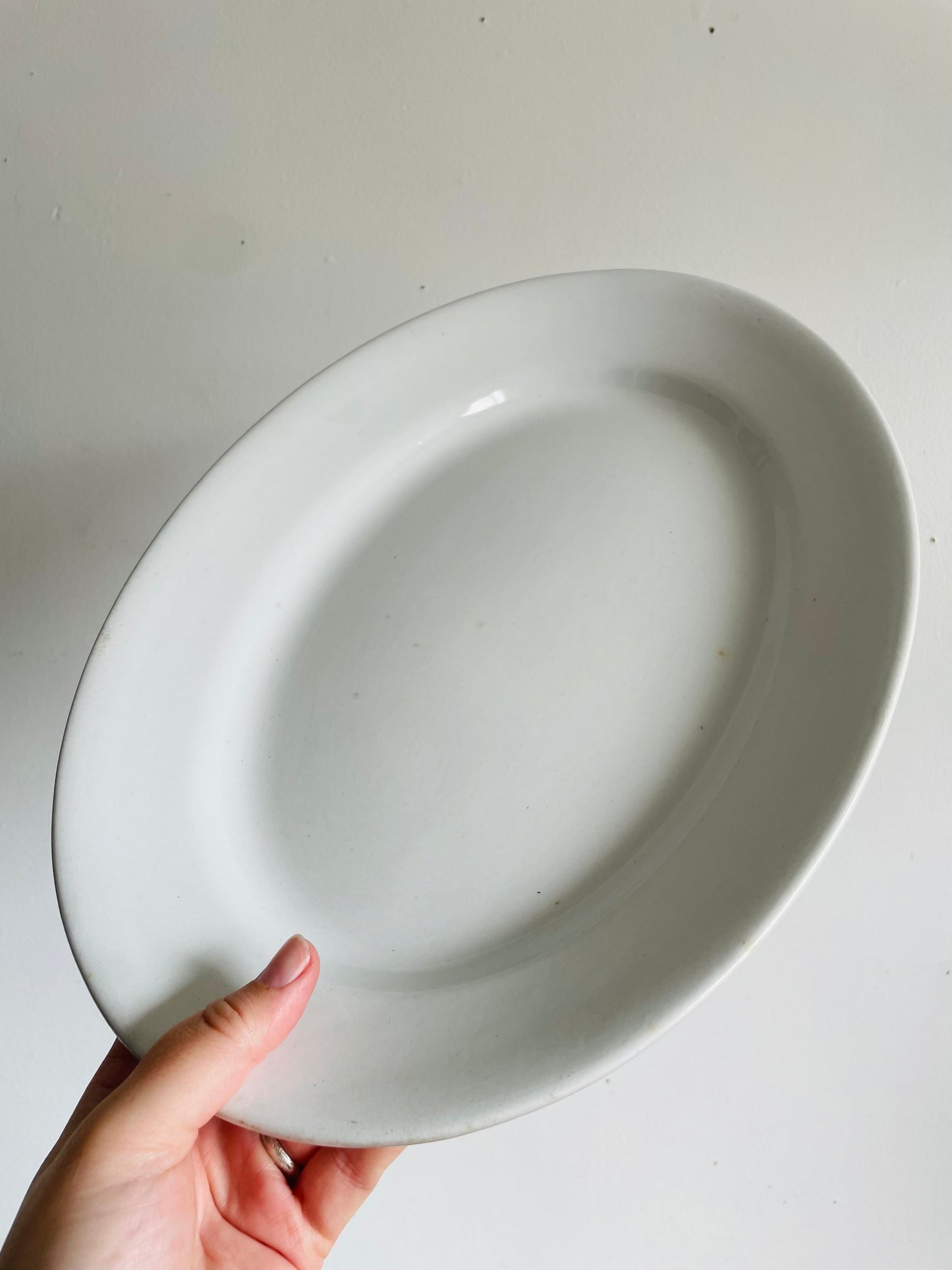 Antique J & G Meakin Ironstone China Oval 14.5" Platter Plate - Hanley England (Stamped Between 1890-1907)