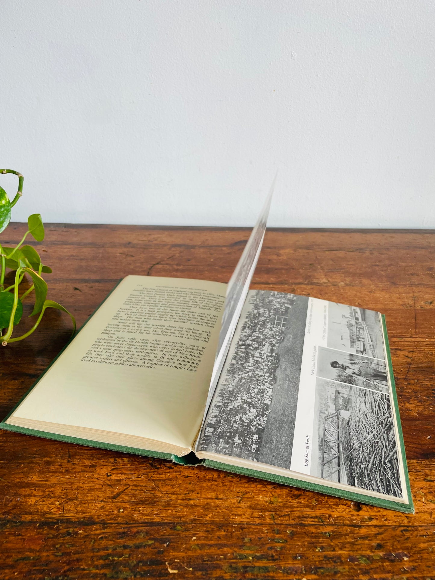 Vintage Footprints in New Brunswick Clothbound Hardcover Book by Emily Mae Earle (1959) - Historical Account of Victoria County - SIGNED BY AUTHOR