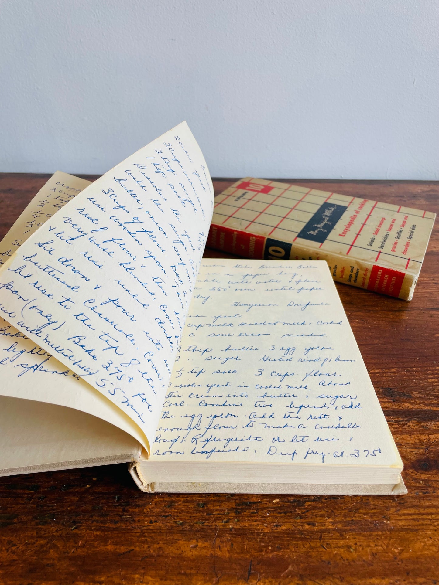 Hardcover Cookbook Bundle - The Good Fare and Cheer of Old England (1960) & Mary Margaret McBride Encyclopedia of Cooking Volume 10 (1958)