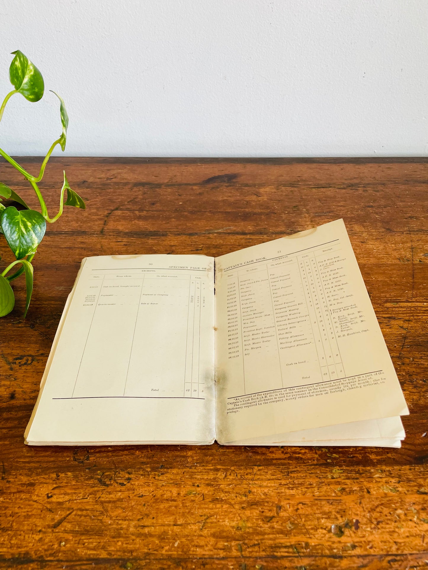 Antique WW1 Instructions for Keeping Pay & Mess Complete with Specimen Forms Paperback Book - Officer Commanding Squadron, Battery or Company