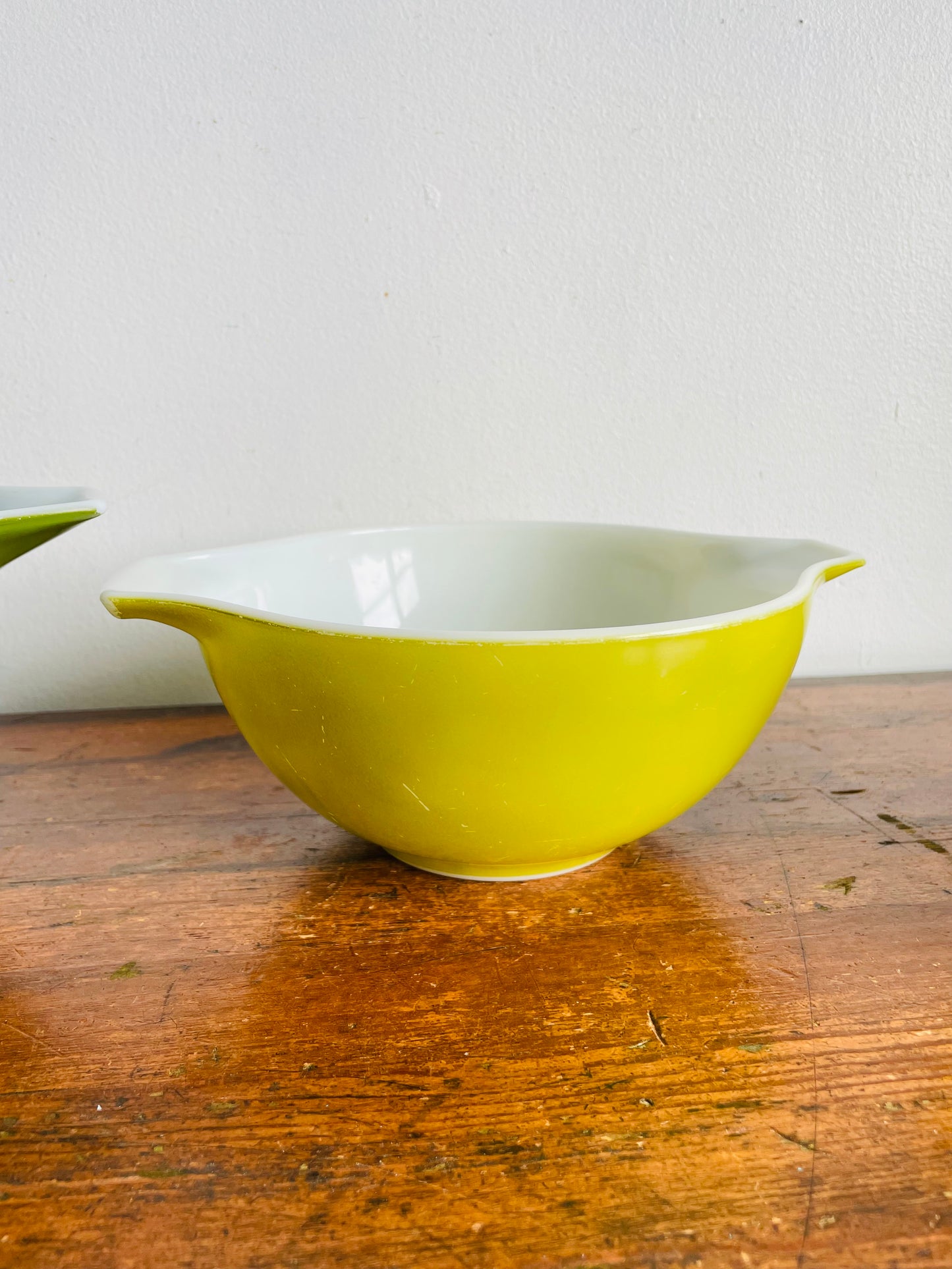 Vintage Pyrex Verde Avocado Green Cinderella Nesting Bowls - Set of 3