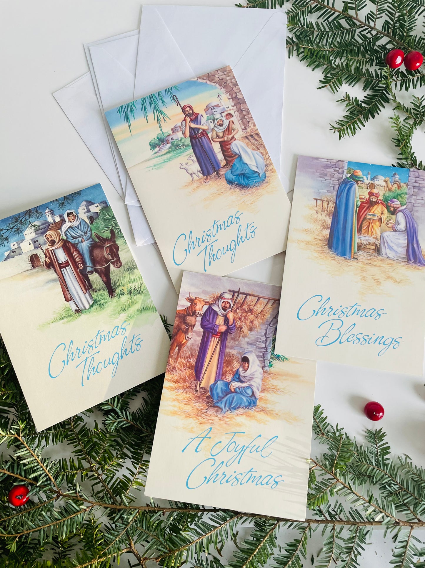 Regal Made in Canada Christmas Greeting Cards with Religious Theme - Set of 4