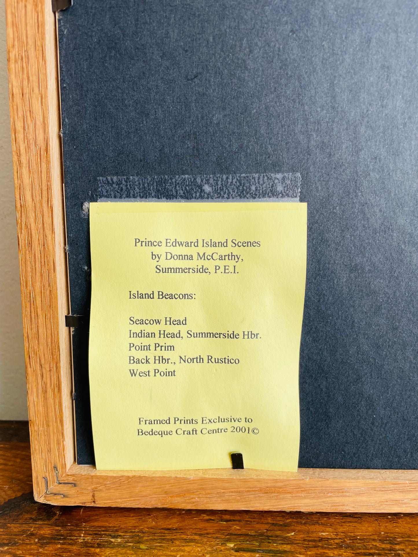 Vintage 2001 Prince Edward Island Scenes by Donna McCarthy Illustrated Island Beacons Print Picture - Five Lighthouses Around PEI