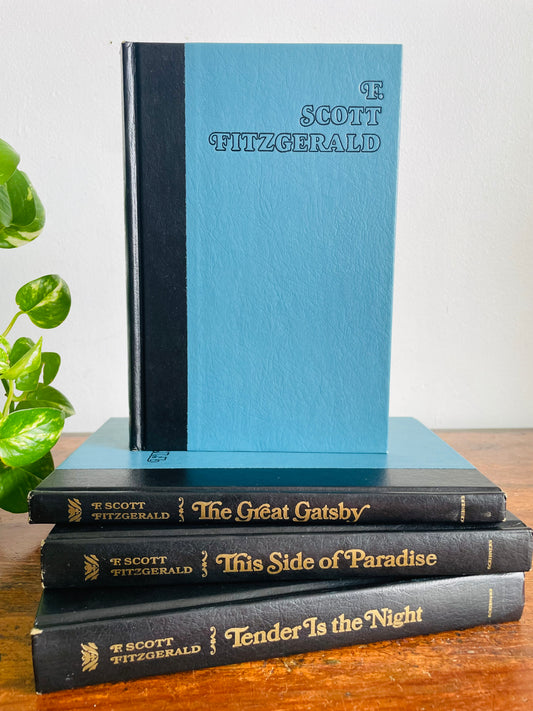Vintage Collection of F. Scott Fitzgerald Hardcover Books - Set of 4 - The Great Gatsby, The Last Tycoon, Tender Is The Night, This Side of Paradise
