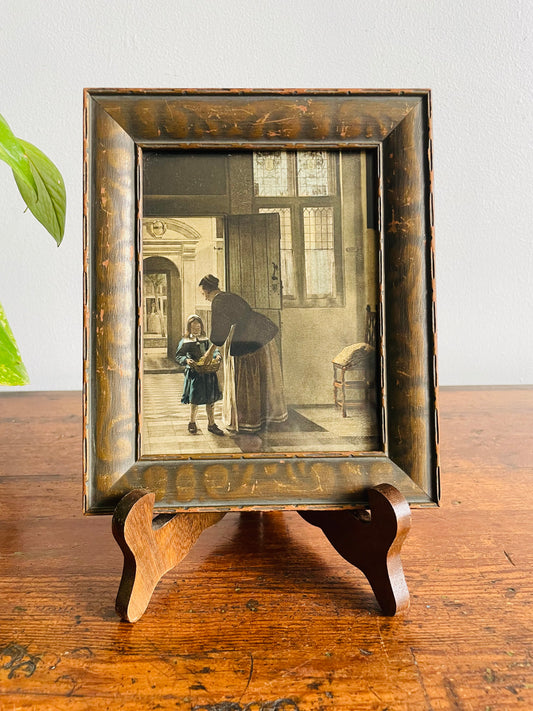 Framed Dutch Painter Pieter de Hooch Print - A Boy Bringing Bread