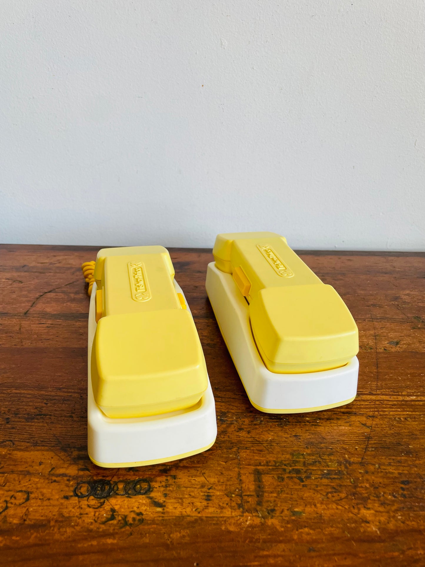 Vintage 1984 Fisher Price Toys #814 Phone Friends - Set of 2 - Take 9 Volt Batteries (Not Included) - Partially Works - Please Read