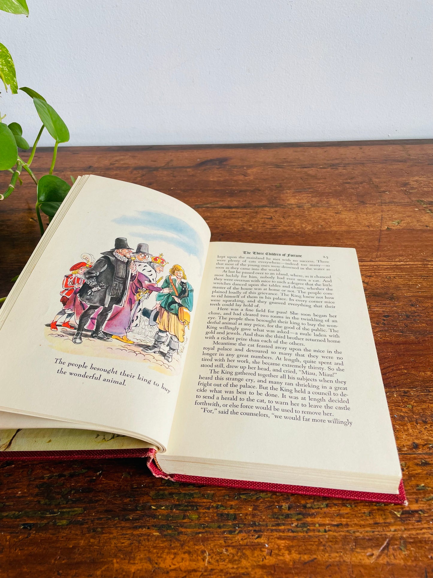 Vintage Grimms' Fairy Tales Hardcover Book in Cardboard Sleeve Holder - Illustrated by Fritz Kredel (1945)