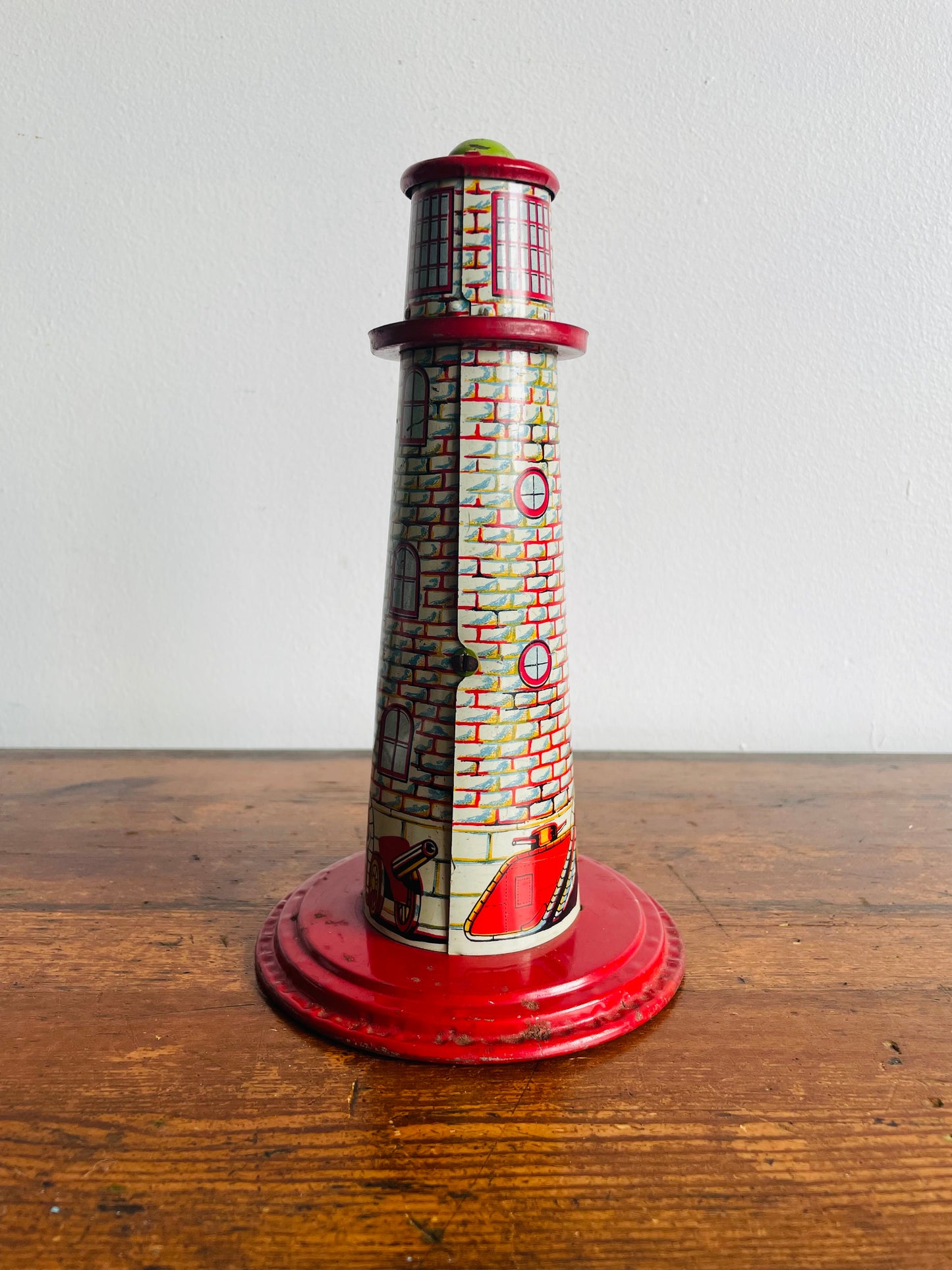 Marx Sky Flyer Tin Litho Toy Tower