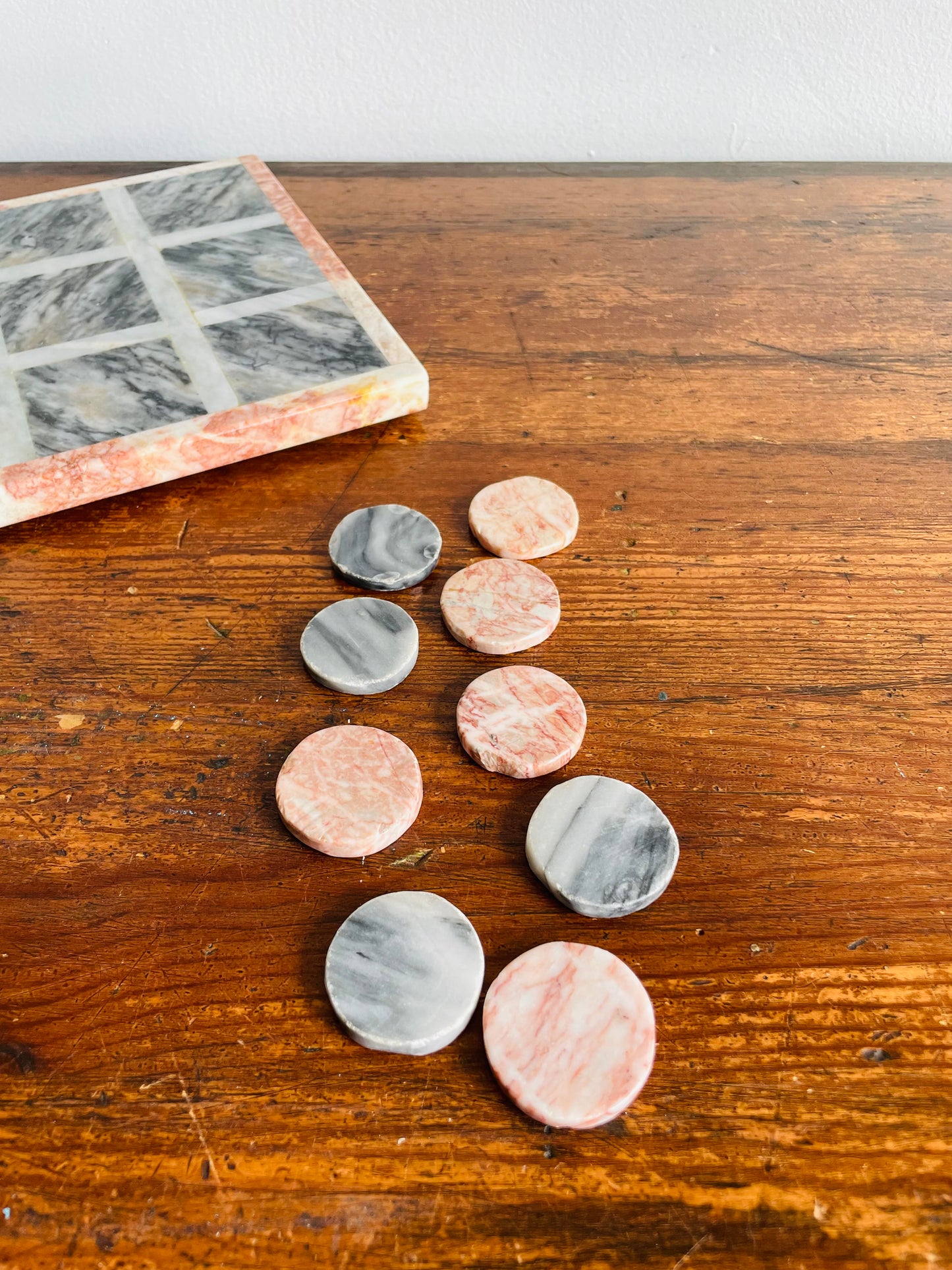 Solid Marble Stone Tic-Tac-Toe Game