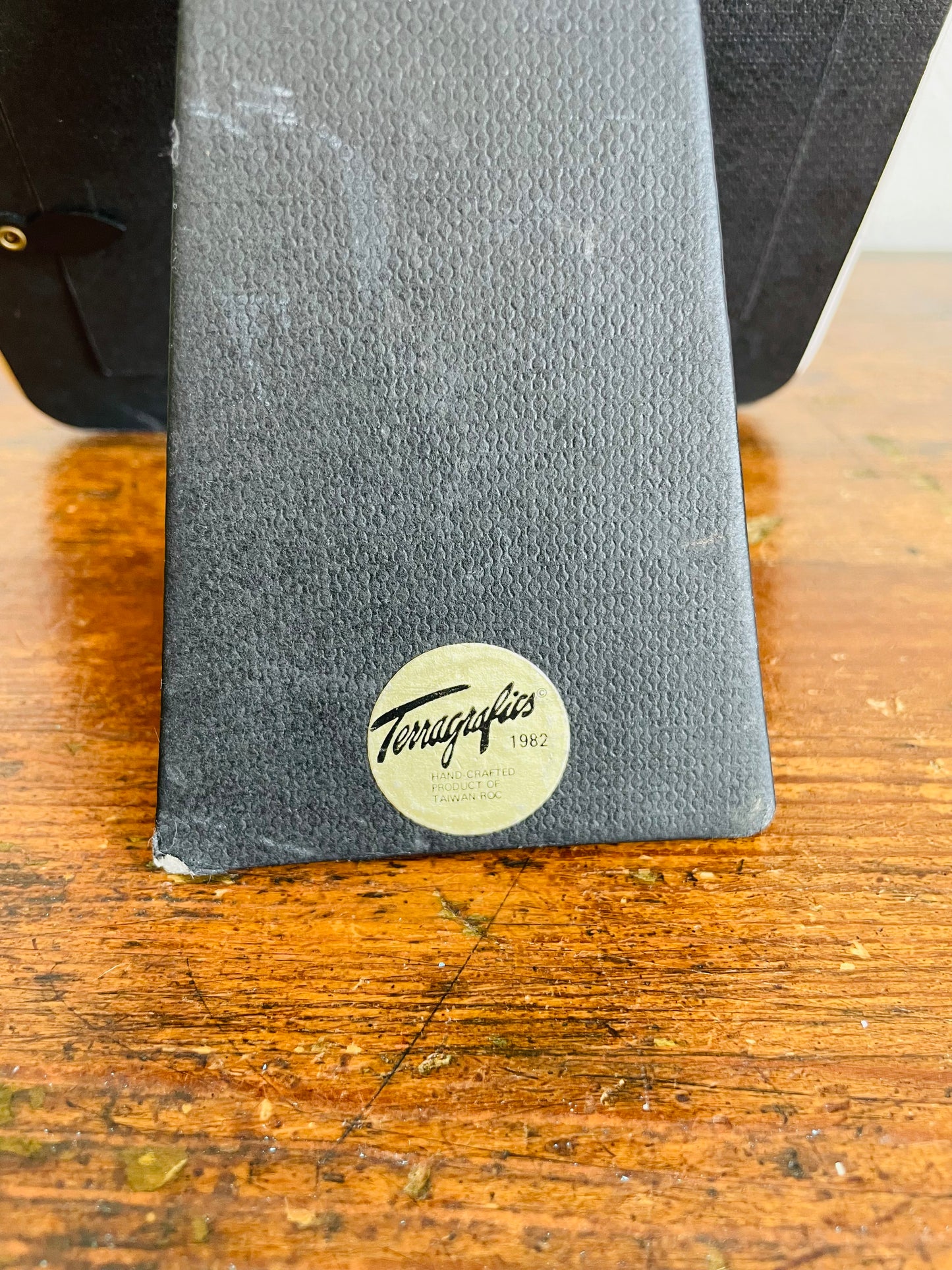 Vintage 1982 Ceramic Cream & Floral Rounded Picture Frame with Easel Backing - Terragrafics - Made in Taiwan