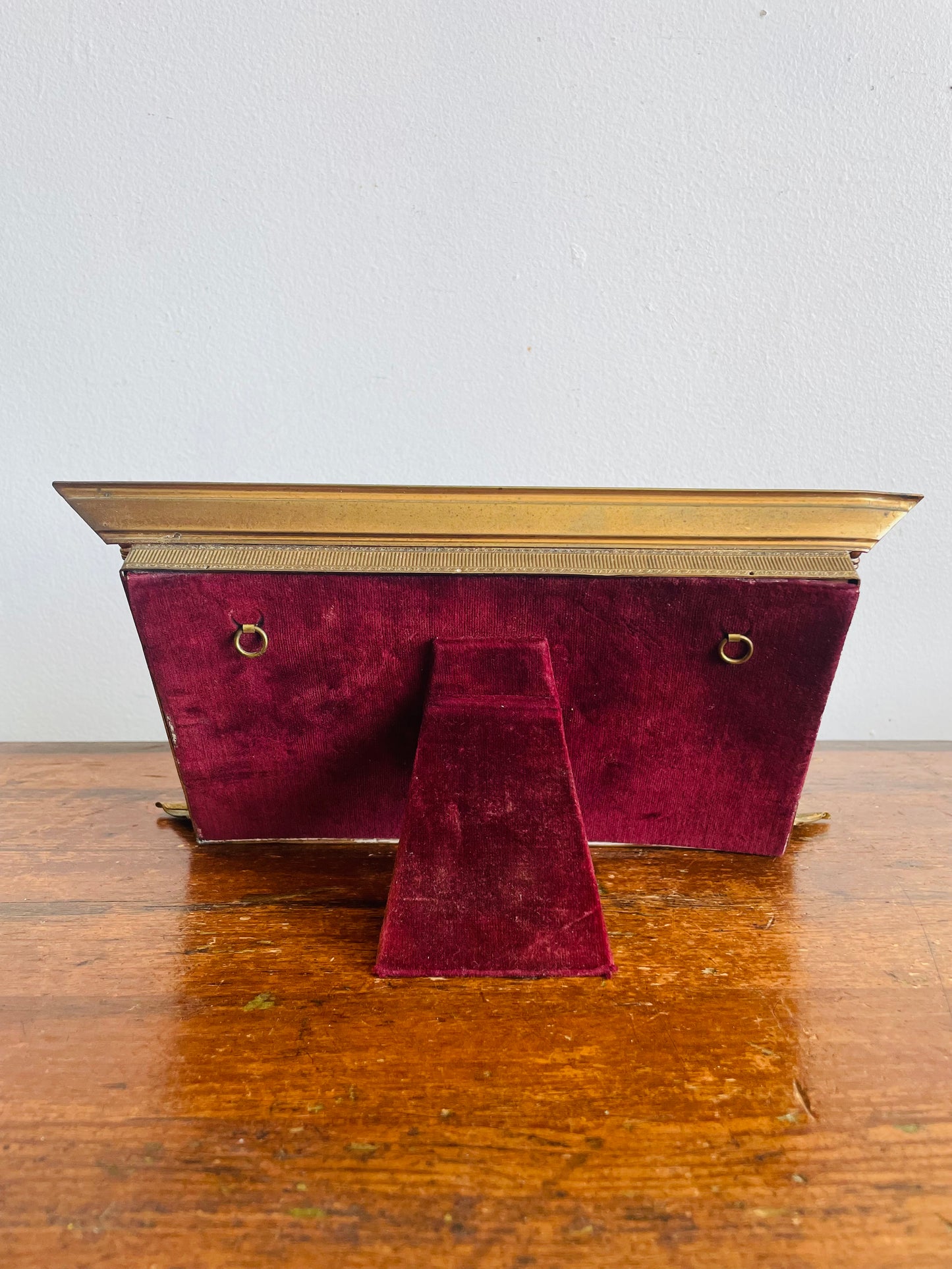 Vintage Unique Solid Brass Picture Frame with The Last Supper Religious Print Inside - Print Can Be Removed & Replaced - Easel Backing & Hooks for Hanging