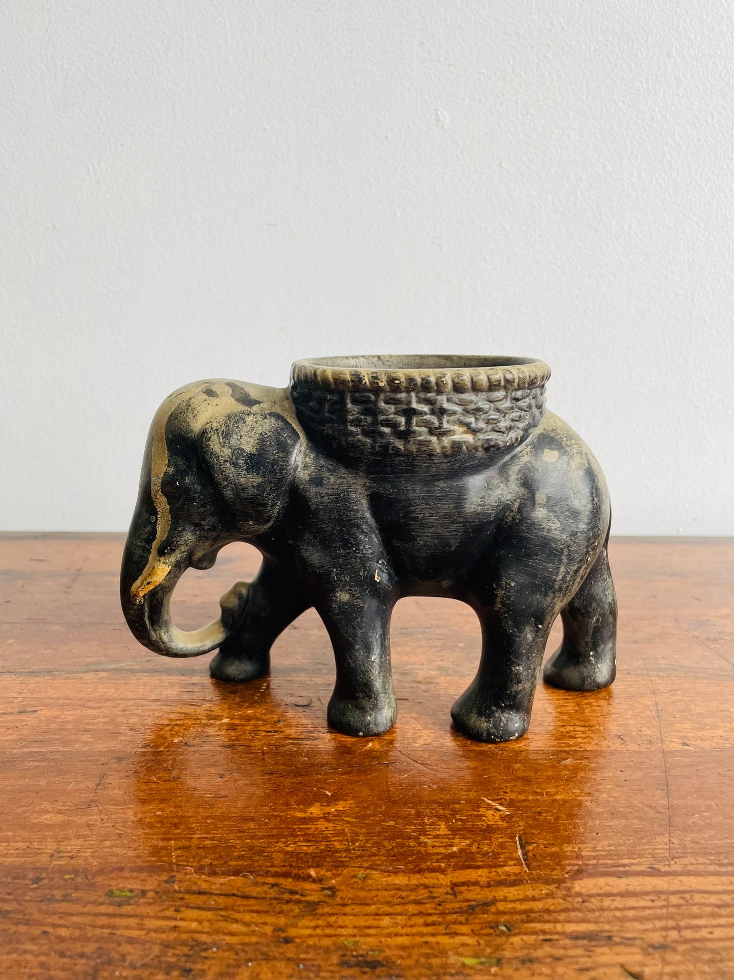 Black Elephant Pottery Planter Pot