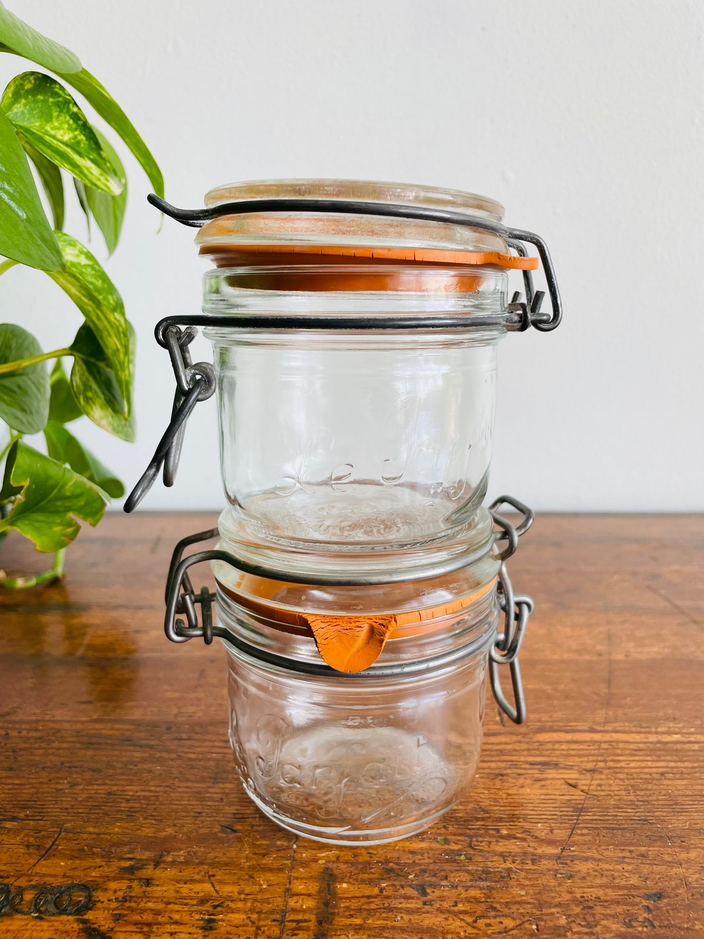 Le Parfait Super Glass Jar with Hinged Locking Lid that Seals - 200 ml - Made in France - Set of 2 Jars