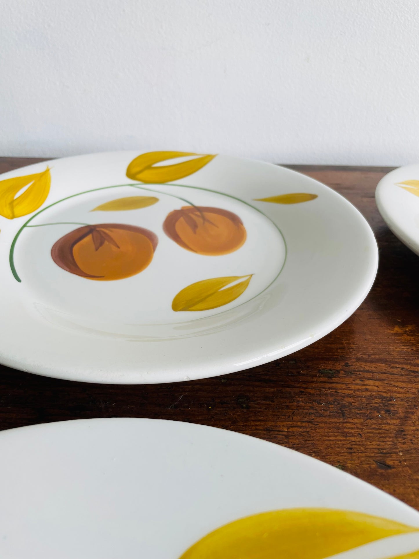 Ceramica San Marciano Hand Painted in Italy Orange Fruit Dinner Plates - Set of 4