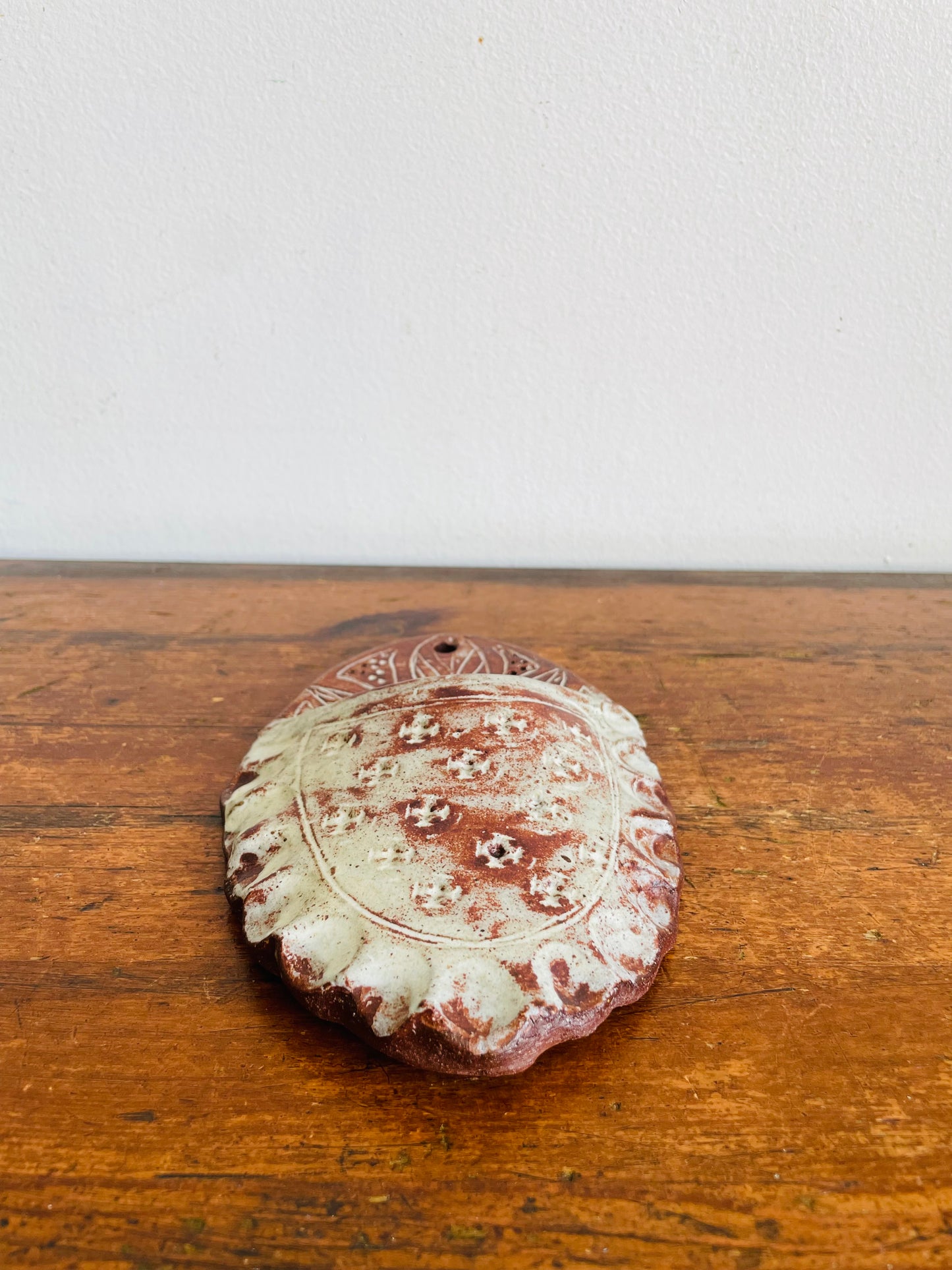 Vintage Studio Art Pottery Hanging Wall Pocket Vase