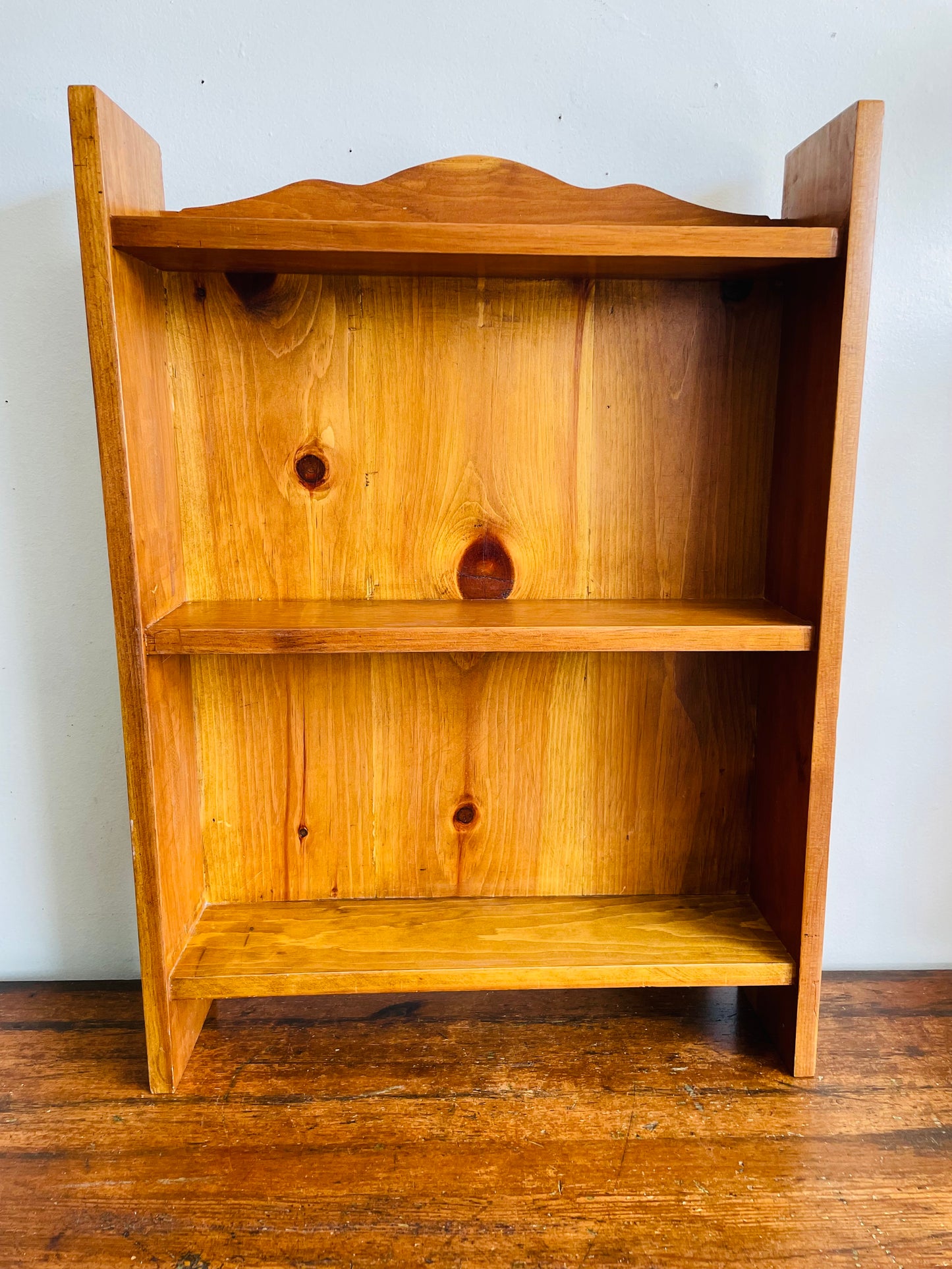 Vintage Petite & Narrow 28" Tall Wood Bookshelf - Perfect for Small Space Storage - No Shipping