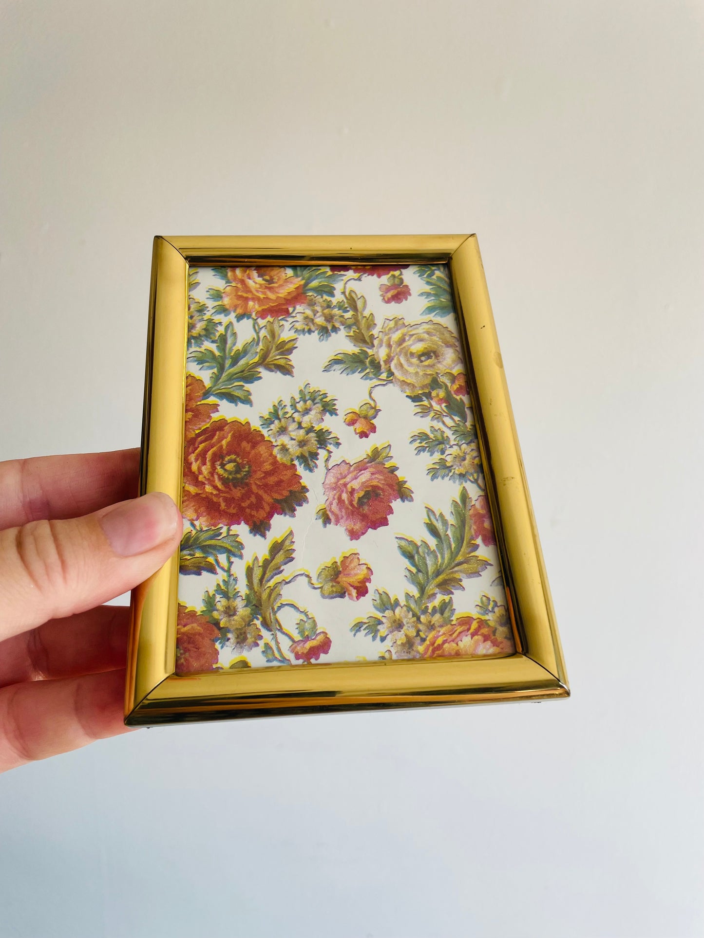 Small Brass Picture Frame - Made in Korea - Prop Backing