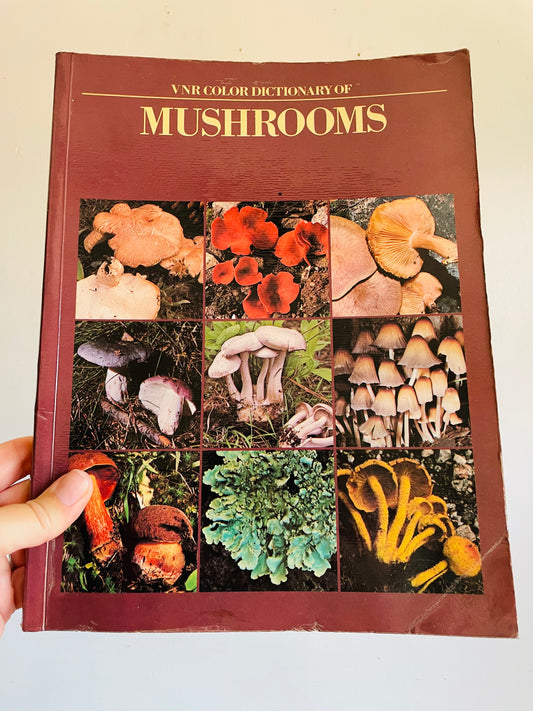 Vintage VNR Color Dictionary of Mushrooms Softcover Book Edited by Colin Dickinson and John Lucas (1982) - Includes Illustrations & Photographs