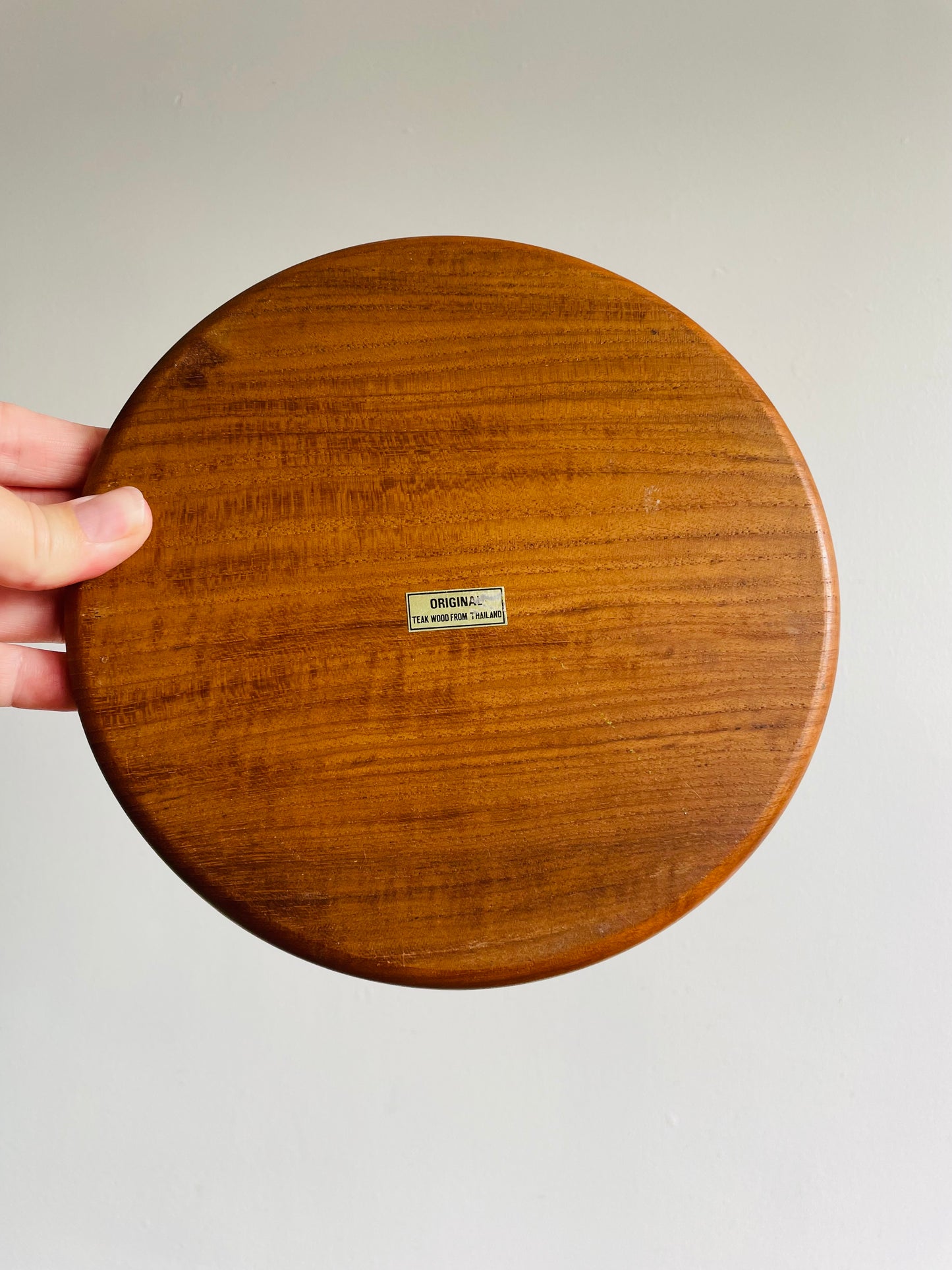 Original Thai Teak Wood Cheese Board Cloche Serving Platter