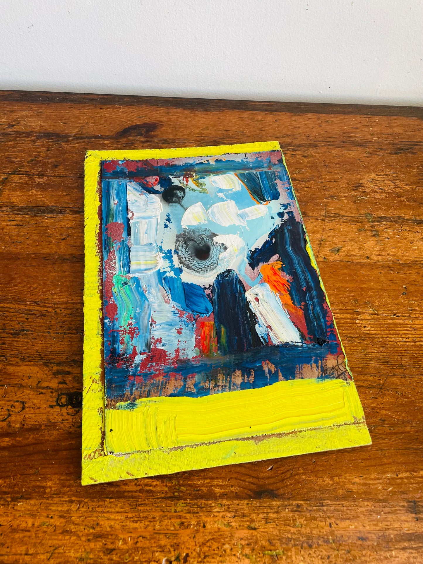 Original Art Colourful Abstract Painting on Masonite Board - Purchased from an Artist's Estate in Fort Erie, ON