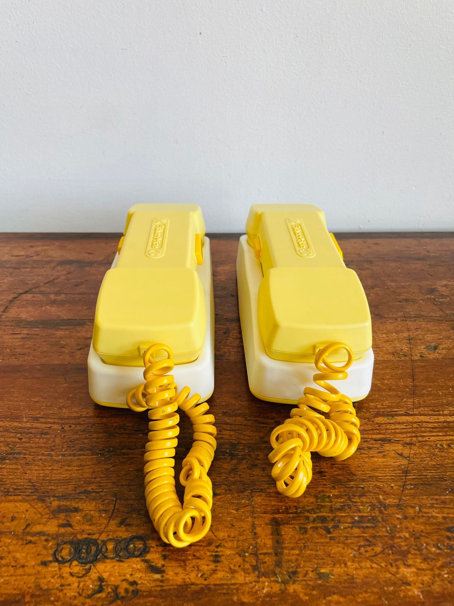 Vintage 1984 Fisher Price Toys #814 Phone Friends - Set of 2 - Take 9 Volt Batteries (Not Included) - Partially Works - Please Read