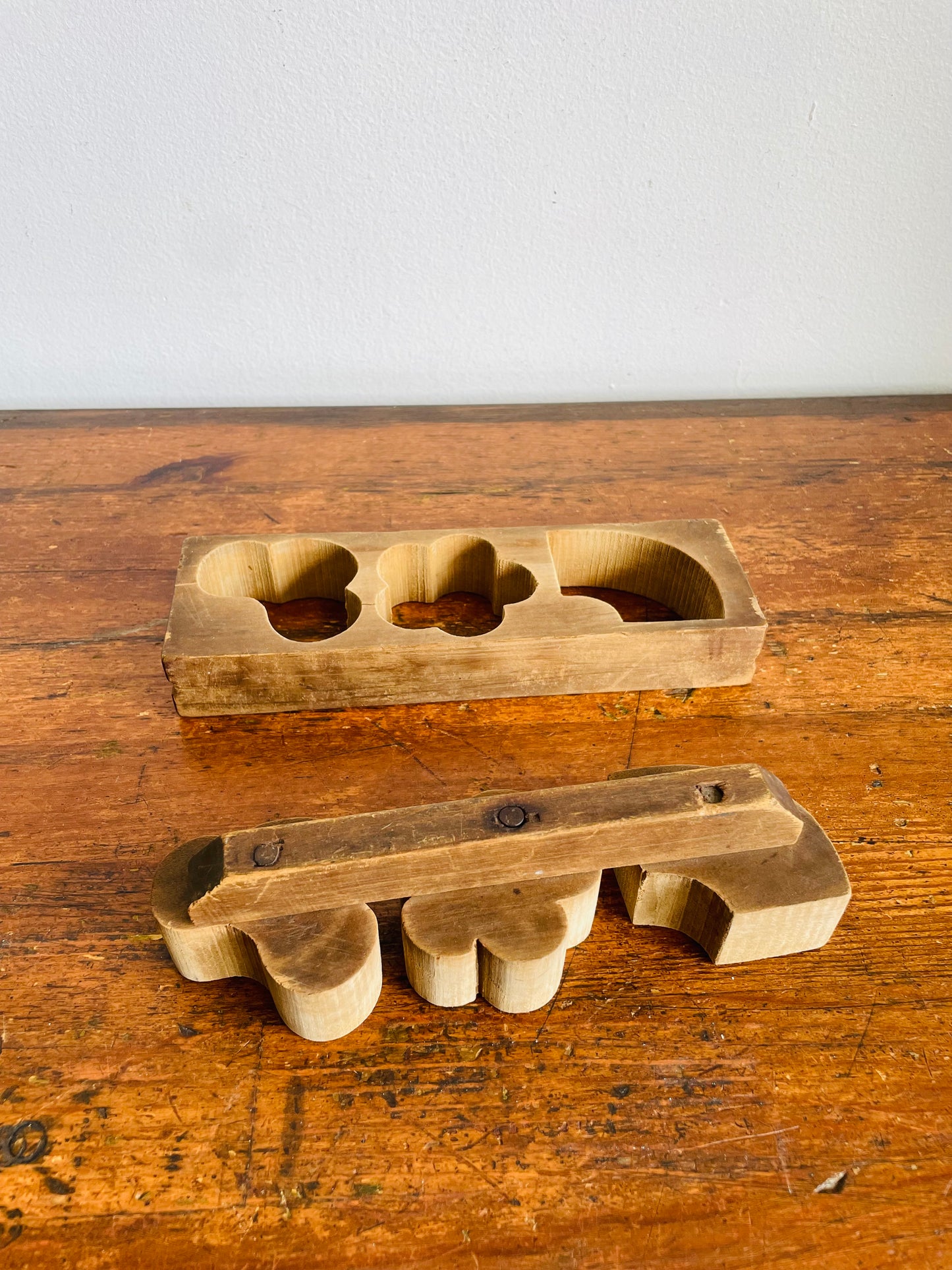 Vintage Japanese Kashigata Hand-Carved Wooden Mold - Wagashi / Higashi Sweet Cake Confectionary Shaper
