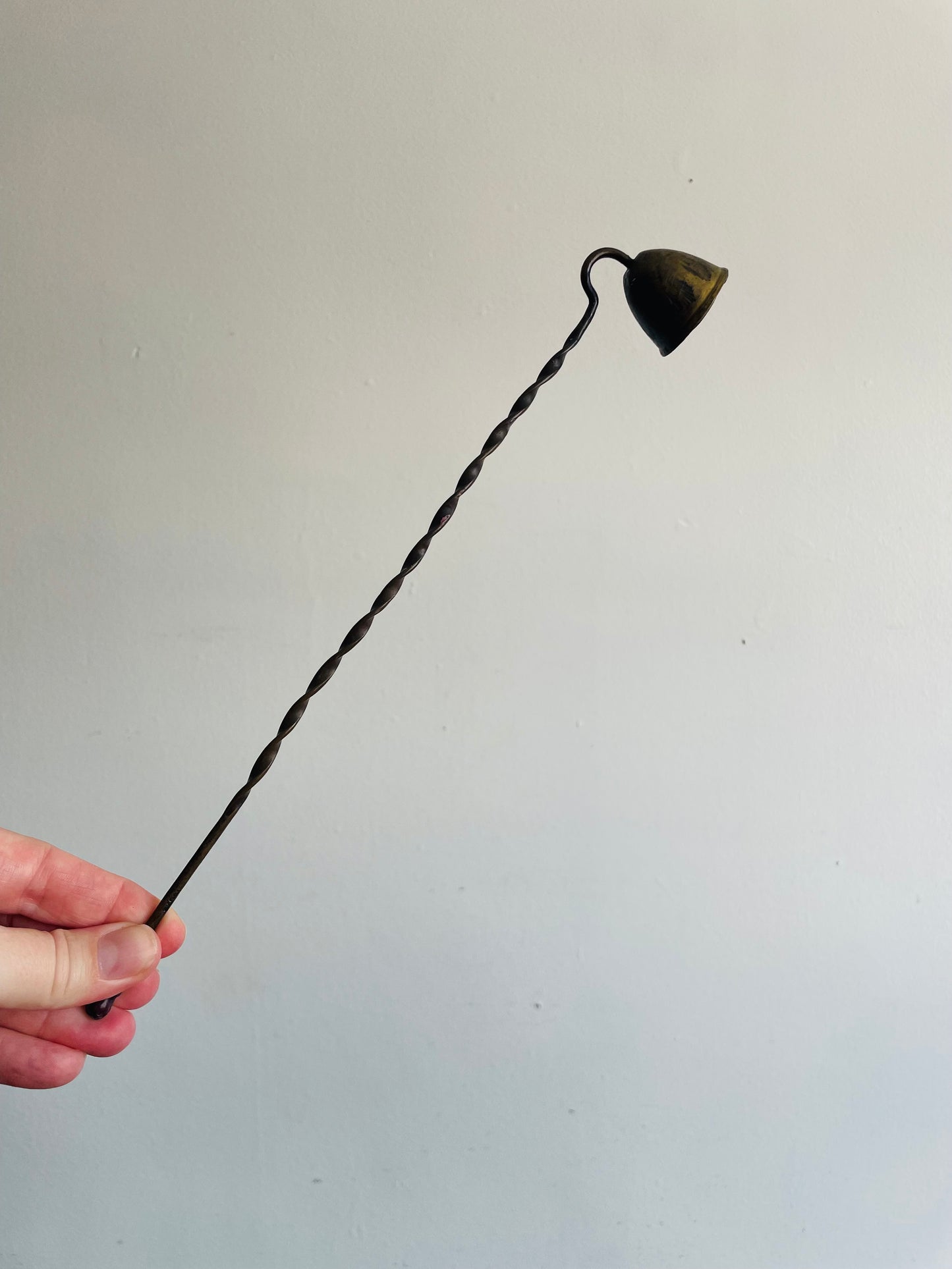 Etched Brass Candle Snuffer