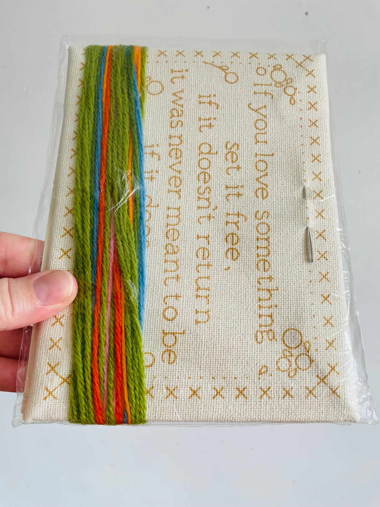 Vintage Brand New Jiffy Stitchery Sunset Designs No.639 "If You Love" Designed by Donna Kooler Needlepoint Embroidery Kit - Fits 5" x 7" Frame