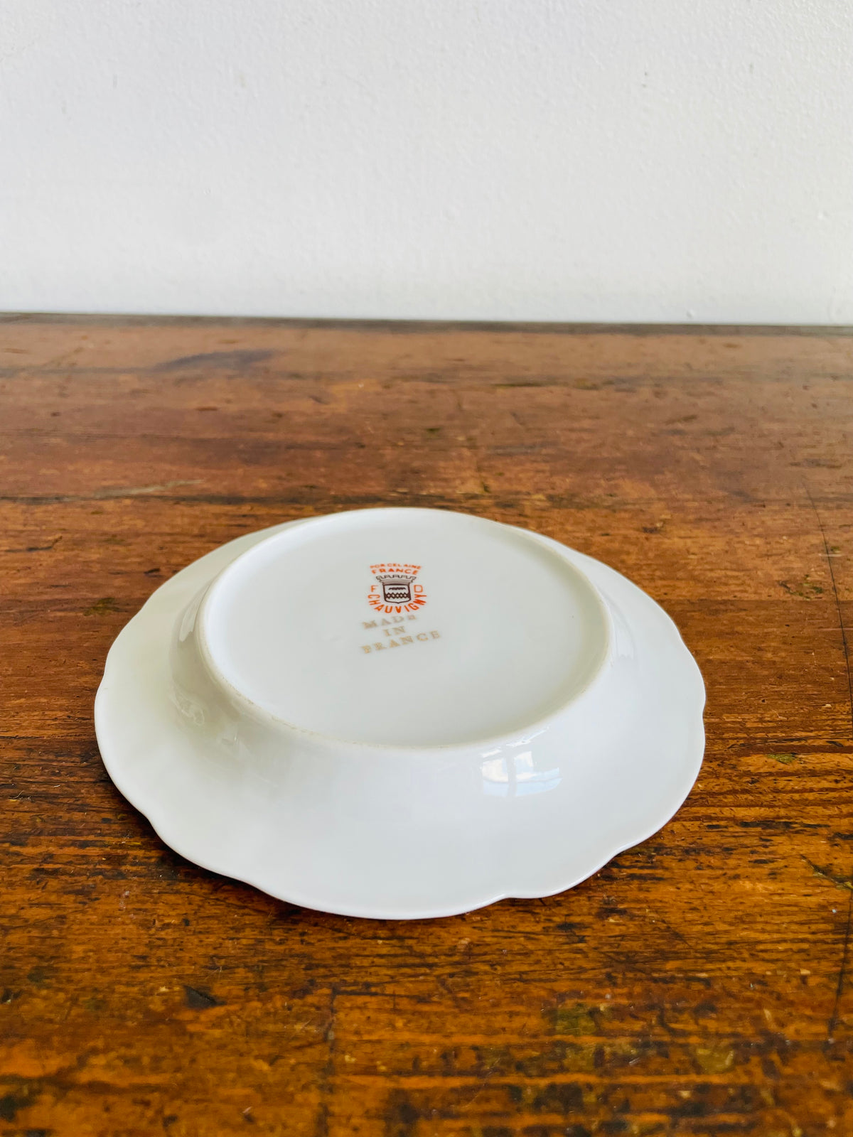 Vintage FD Chauvigny Porcelain Trinket Dish Plate with Pheasant Bird Design - Made in France