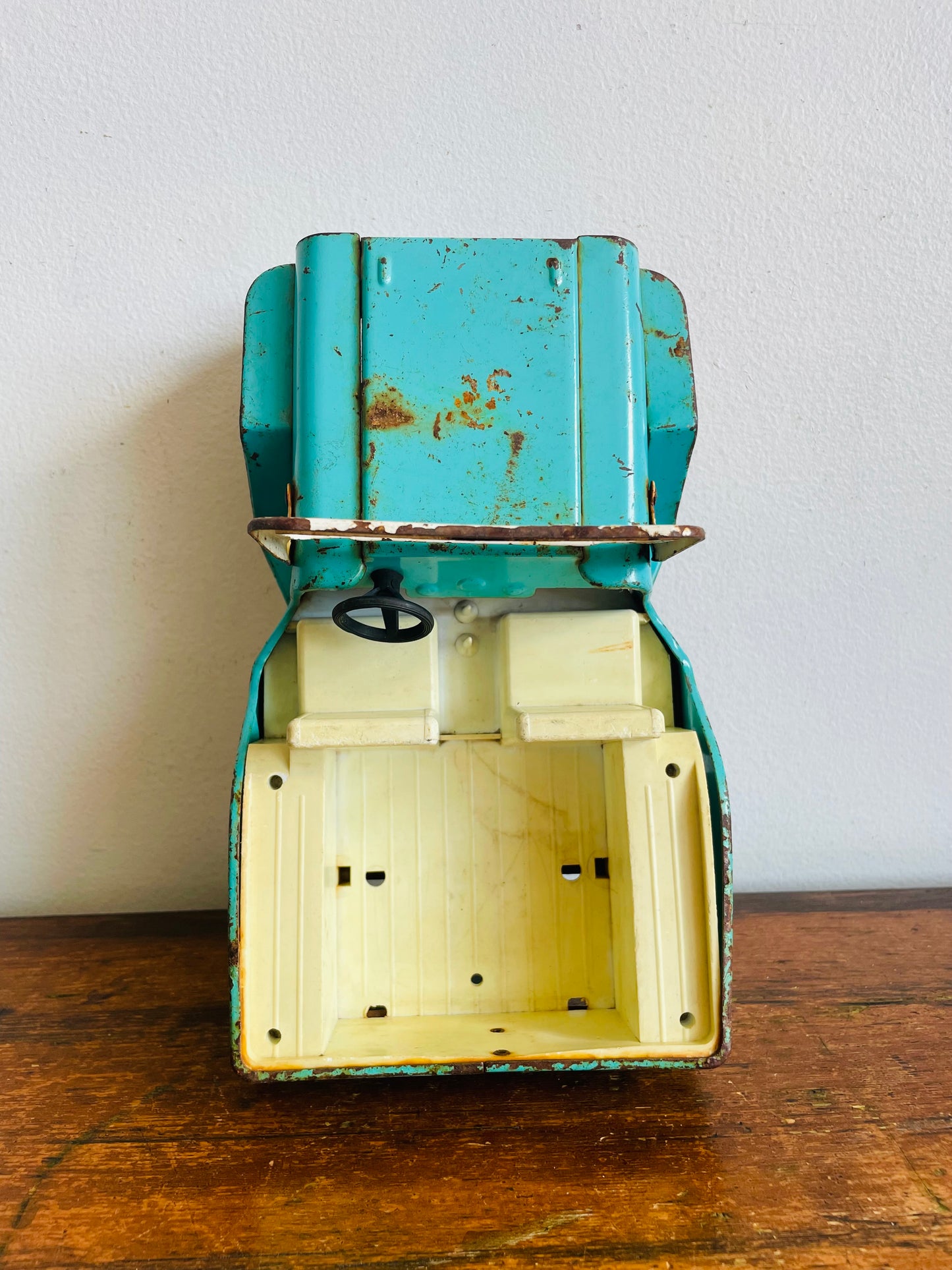 Vintage 1962 Tonka Jeep Dispatcher #200 Turquoise Metal Car - Made in Canada
