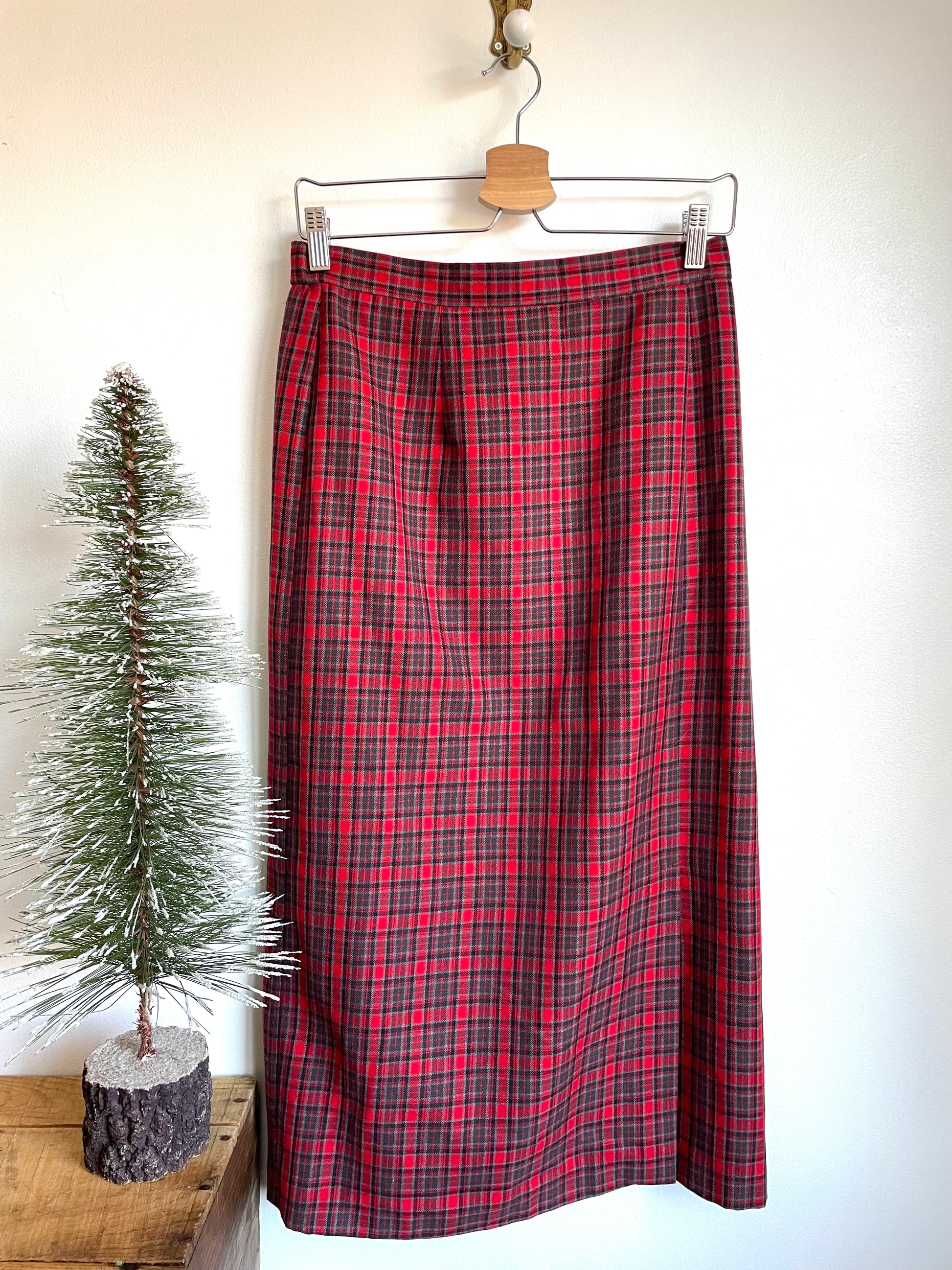 Plaid wool skirt clearance size 10