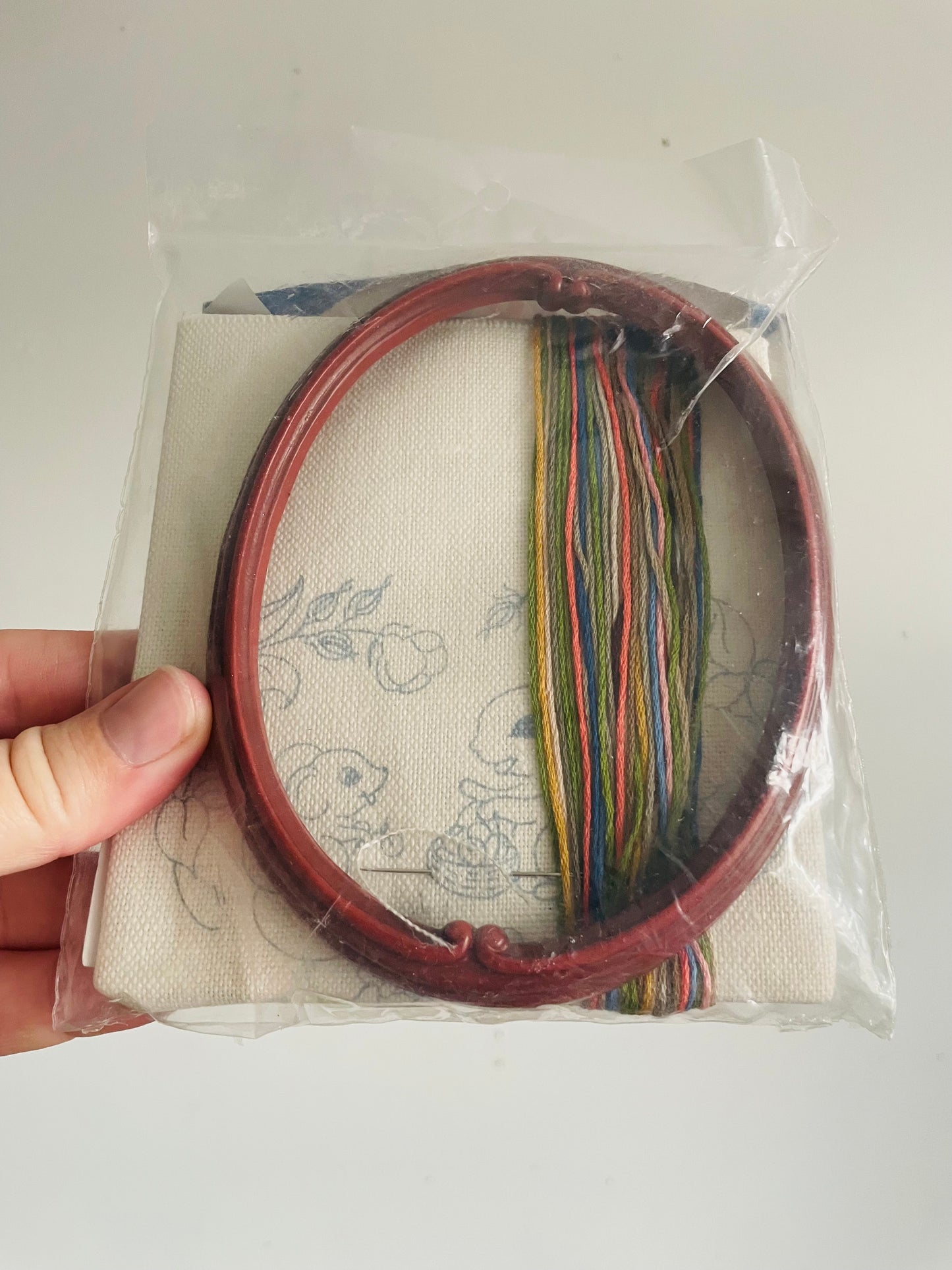 Vintage Brand New Cathy Needlecraft Embroidery Kit in Packaging - Blueberry Treat 3699 - Squirrel & Mouse Sharing Basket of Blueberries with Flowers