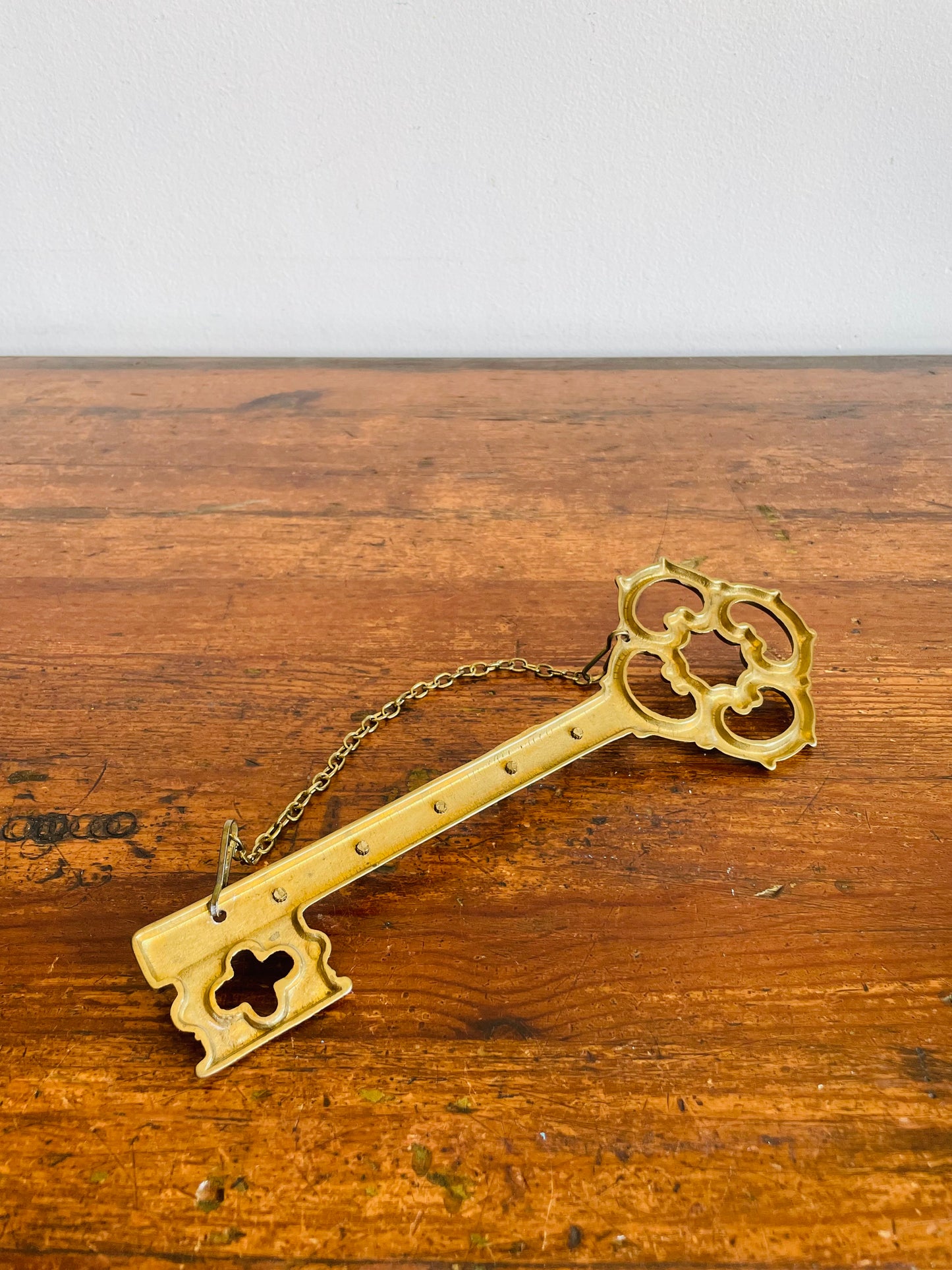 Key Shaped Hanging Brass Key Rack Holder