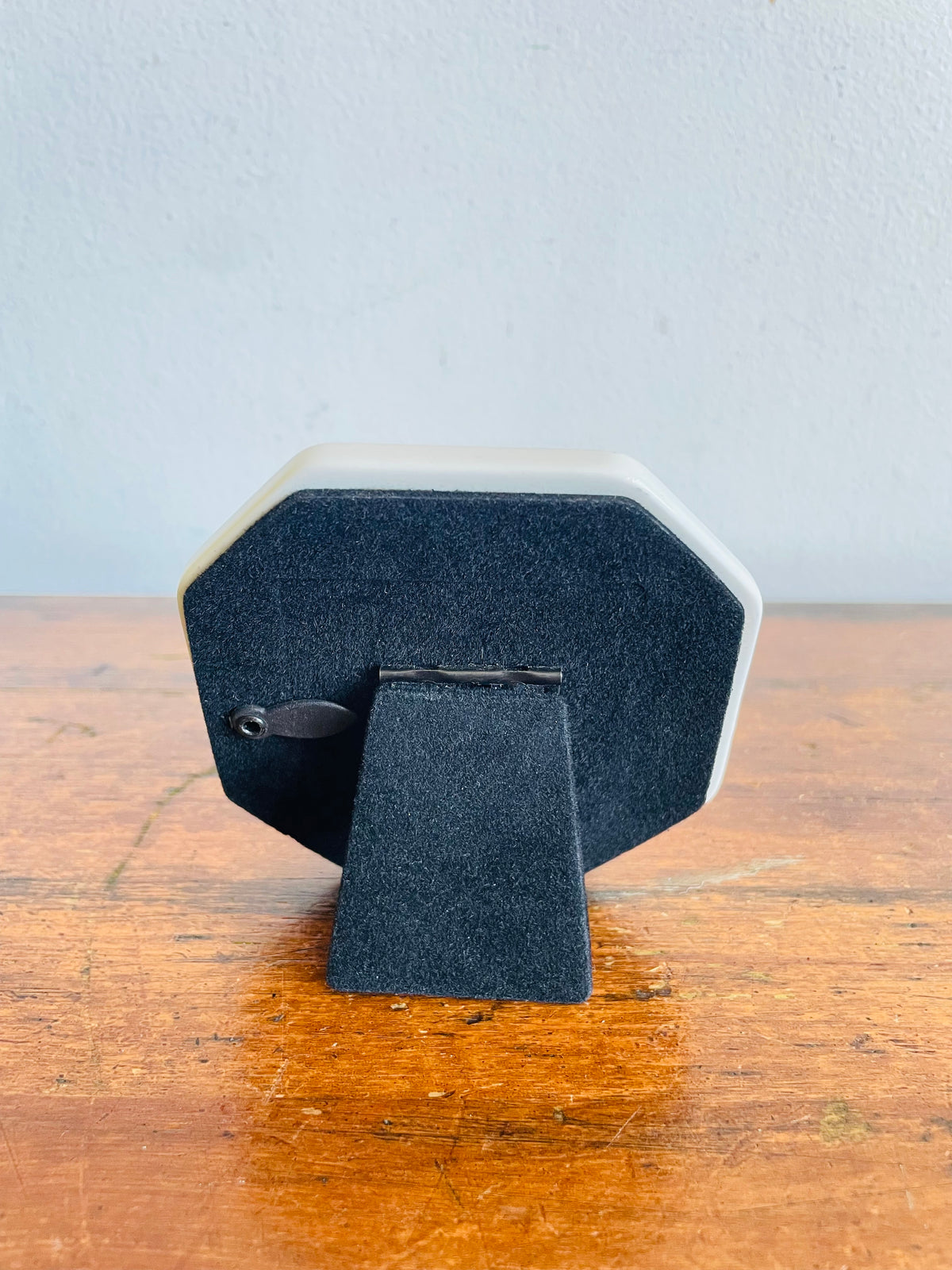 Vintage Portmeirion Botanic Garden Octagon-Shaped Miniature Picture Frame with Easel Back & Flower & Leaf Design - 2" x 2" Photo Size