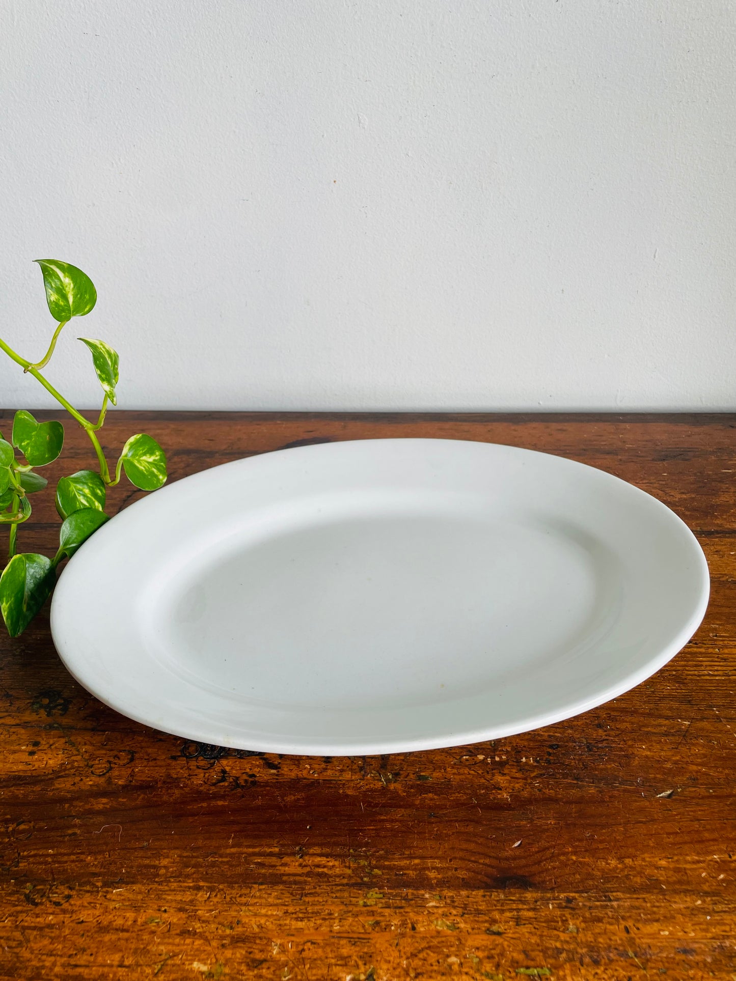 Antique J & G Meakin Ironstone China Oval 14.5" Platter Plate - Hanley England (Stamped Between 1890-1907)