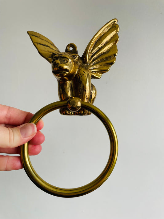 Solid Brass Gargoyle Towel Hanger Hook #1 - Made in Taiwan