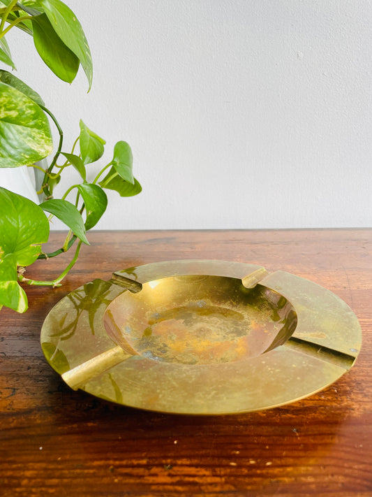 Large Solid Brass Ashtray Catchall Dish # 2 - Also Great for Incense, Sage, Palo Santo, Etc.!